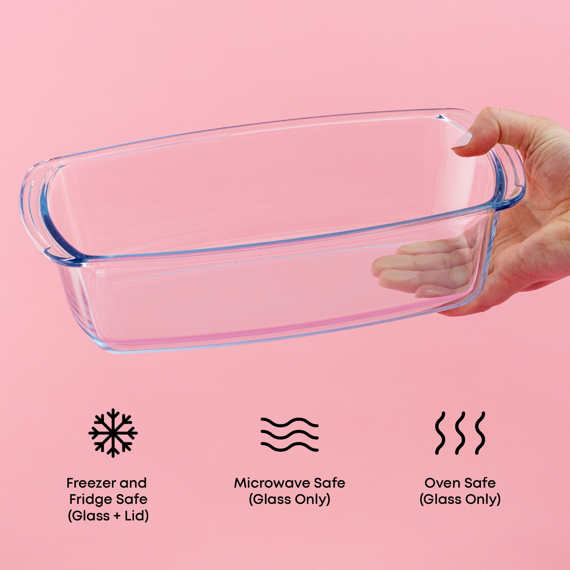 JoyJolt Glass Loaf Pans with Lids Set