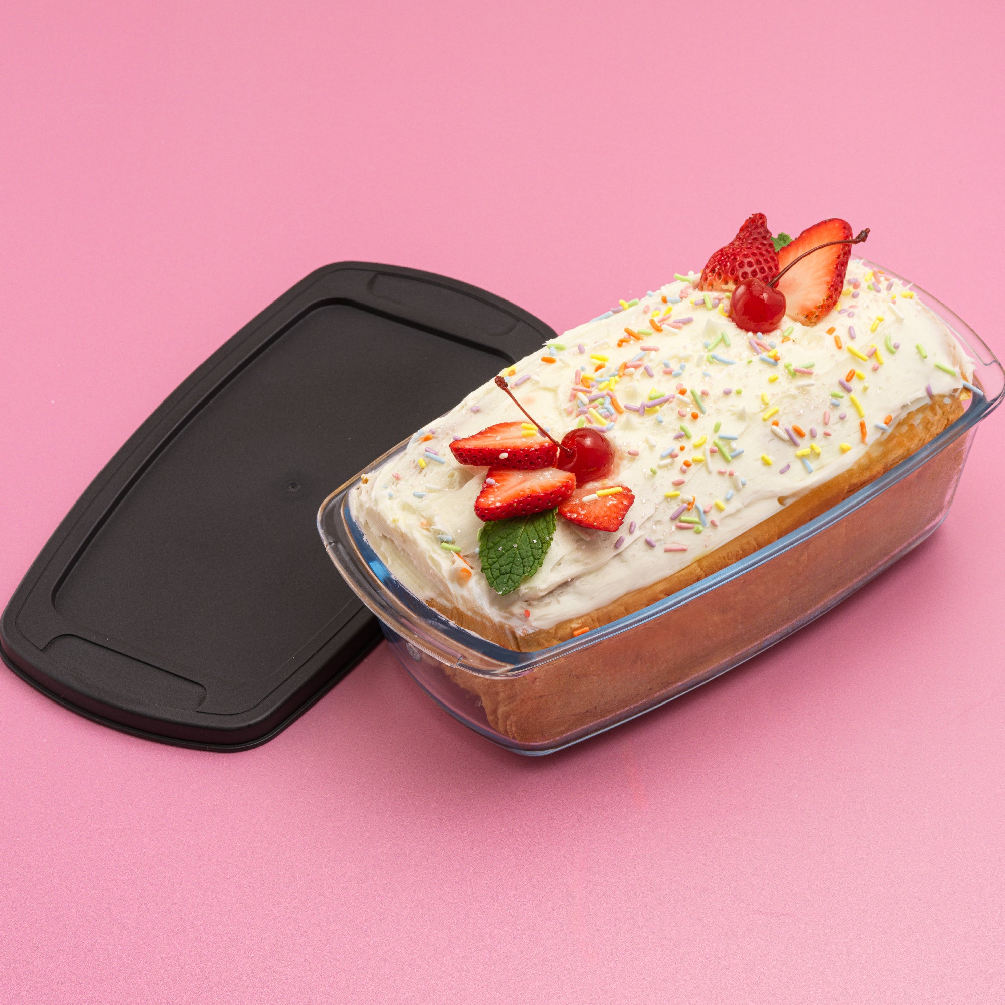JoyJolt Glass Loaf Pans with Lids Set