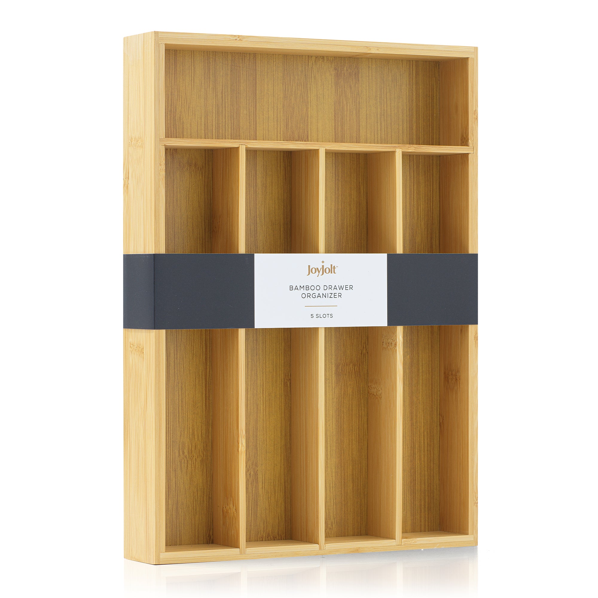 5 Compartment Bamboo Drawer Organizer