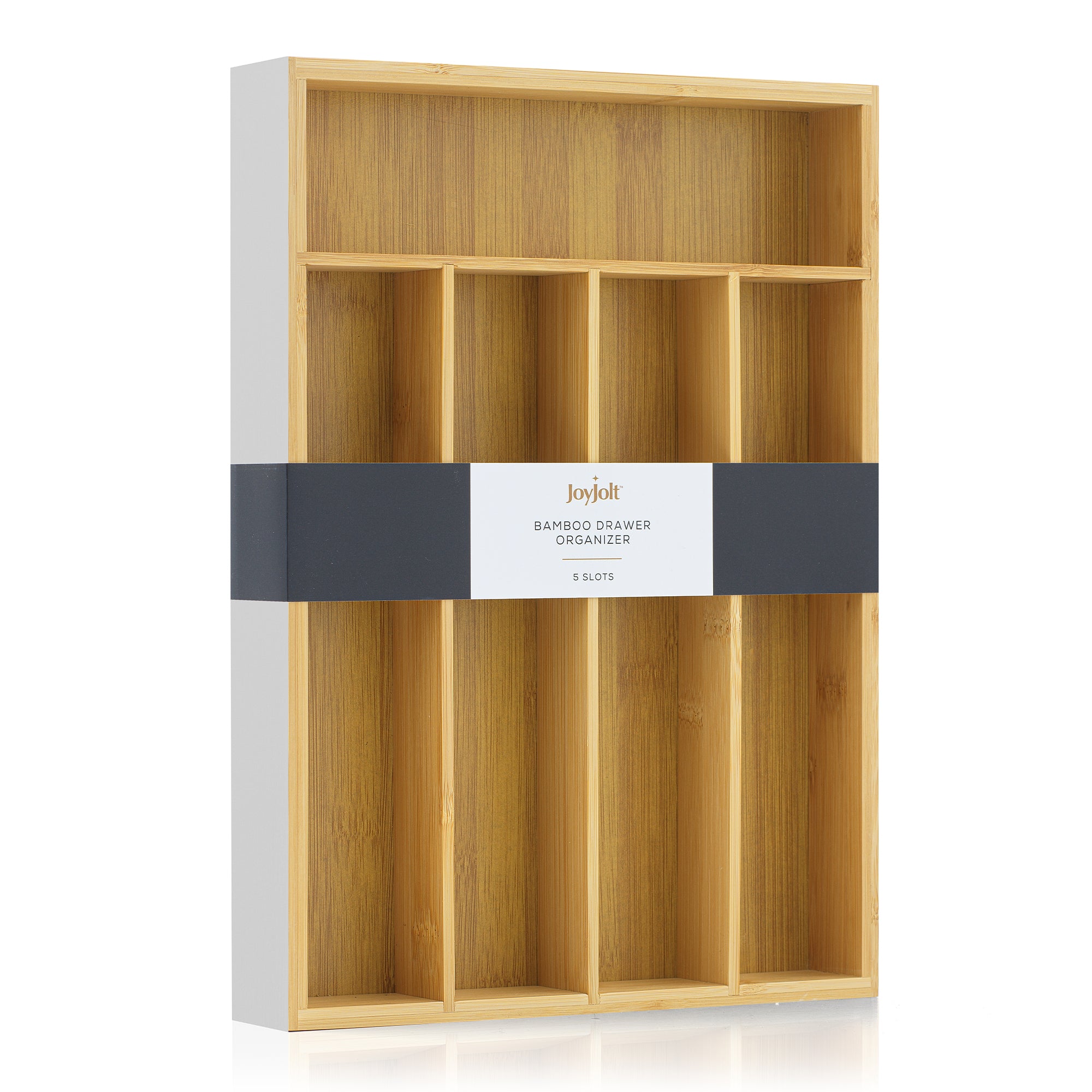 5 Compartment Bamboo Drawer Organizer