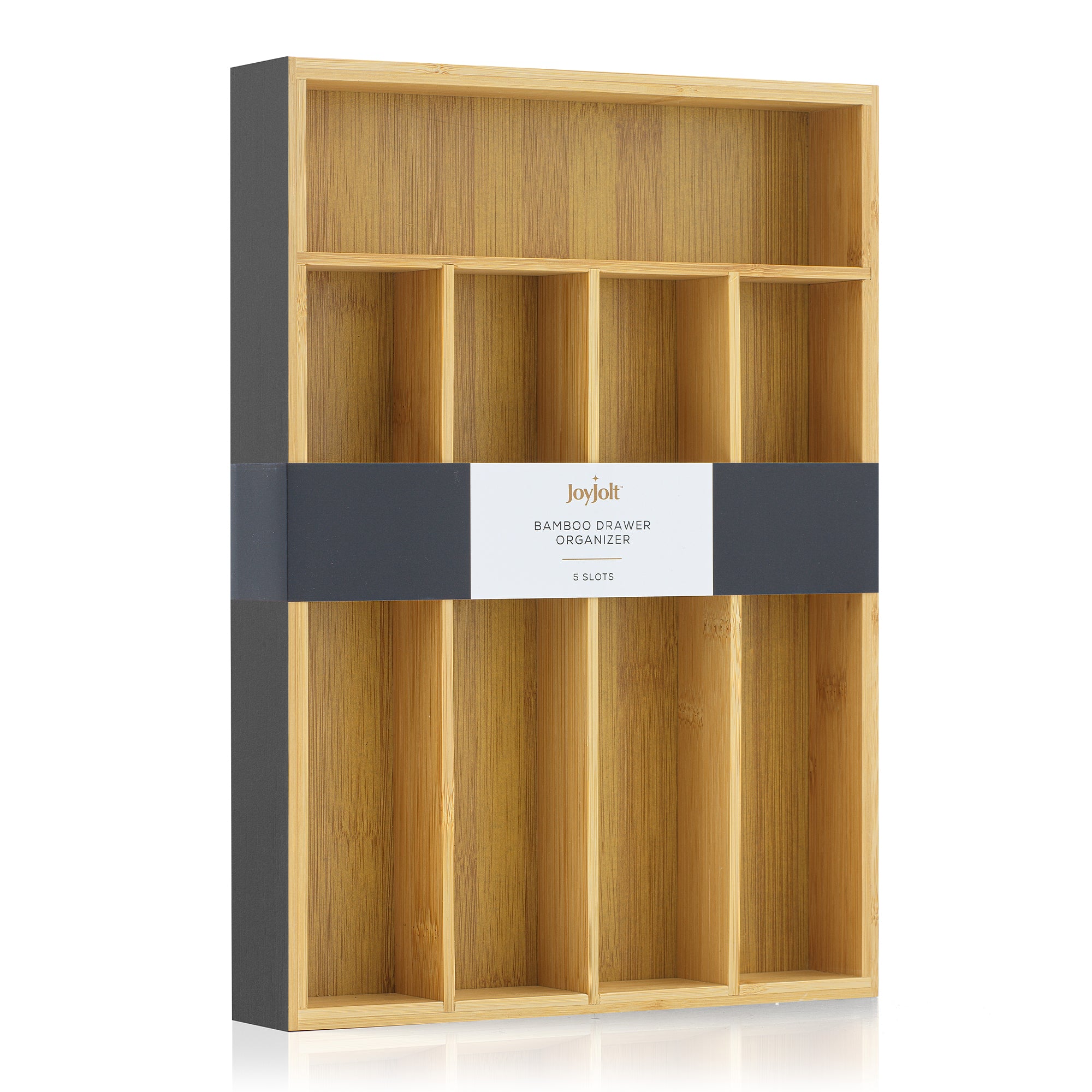 5 Compartment Bamboo Drawer Organizer