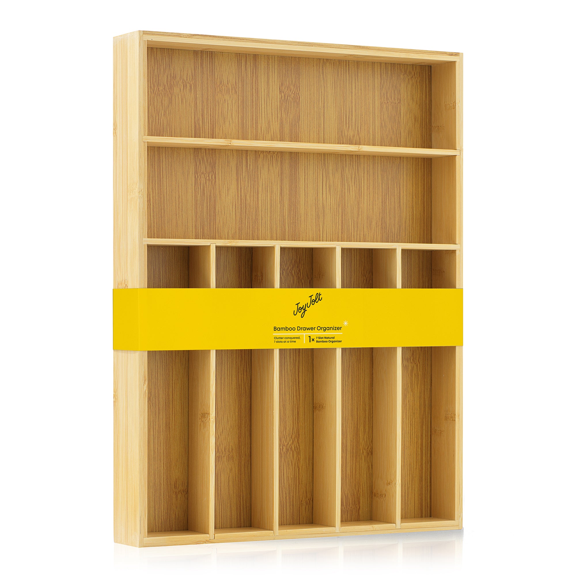 7 Compartment Bamboo Drawer Organizer