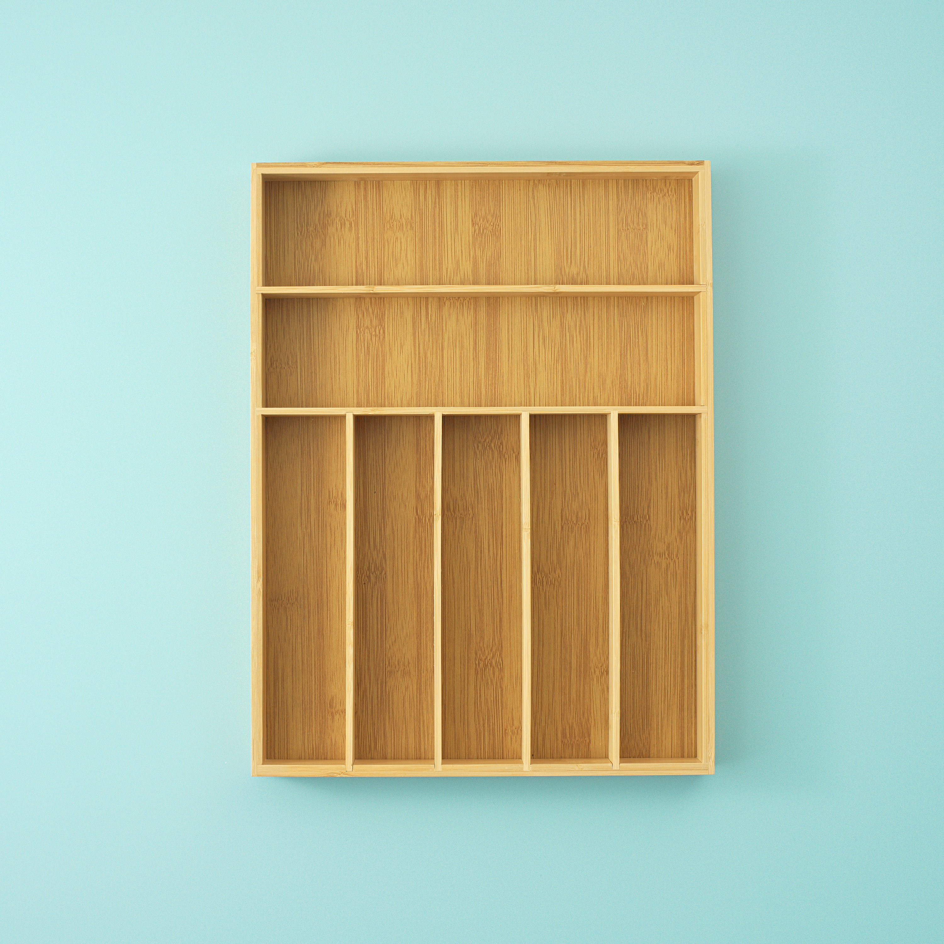 7 Compartment Bamboo Drawer Organizer