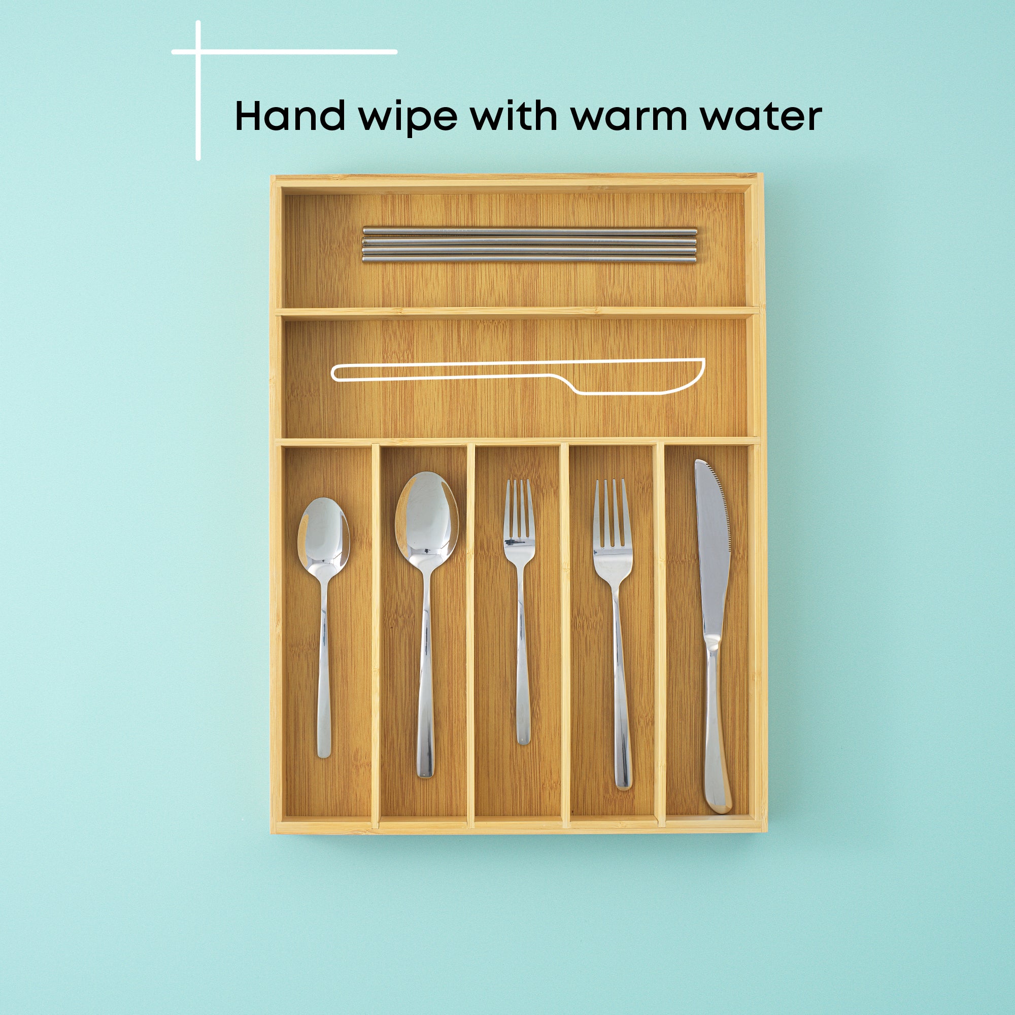 7 Compartment Bamboo Drawer Organizer