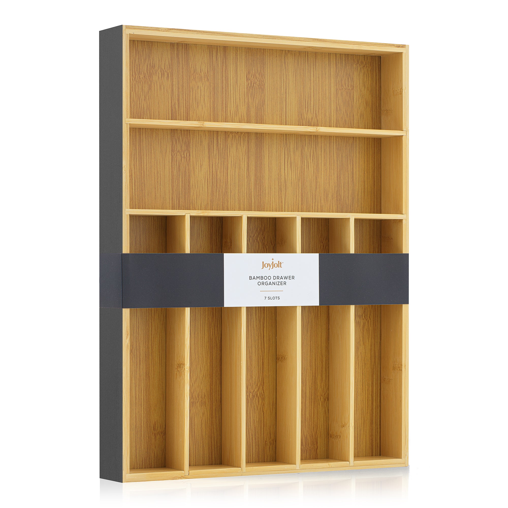 7 Compartment Bamboo Drawer Organizer