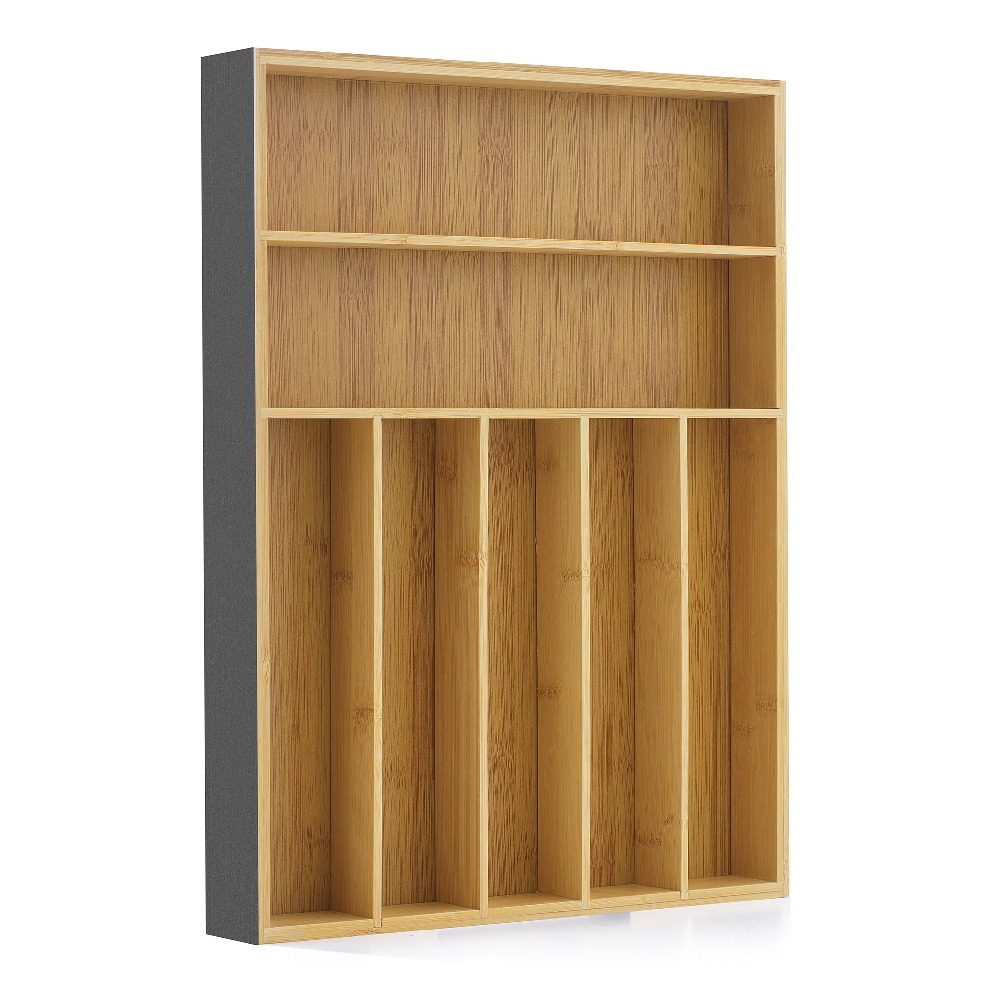7 Compartment Bamboo Drawer Organizer