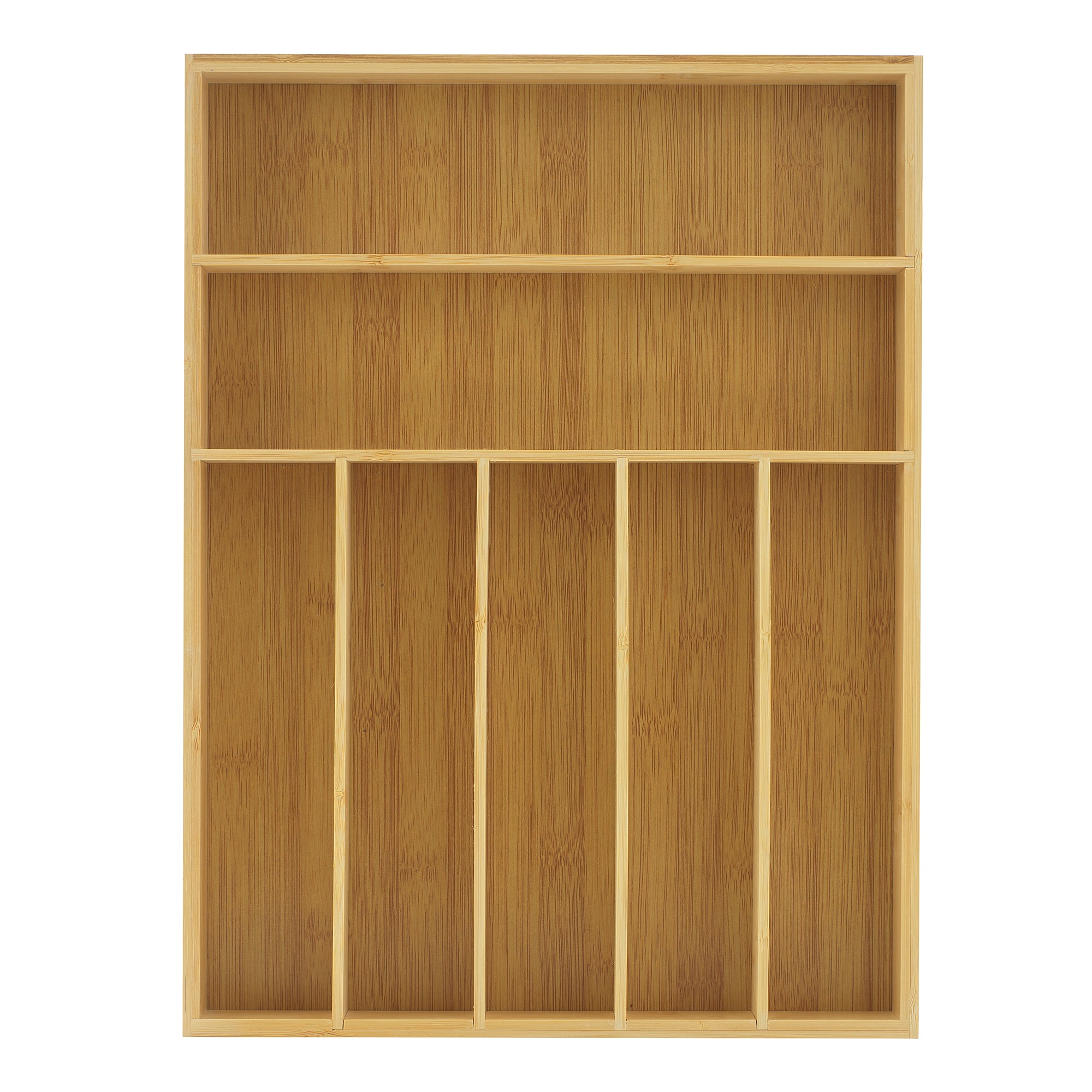 7 Compartment Bamboo Drawer Organizer