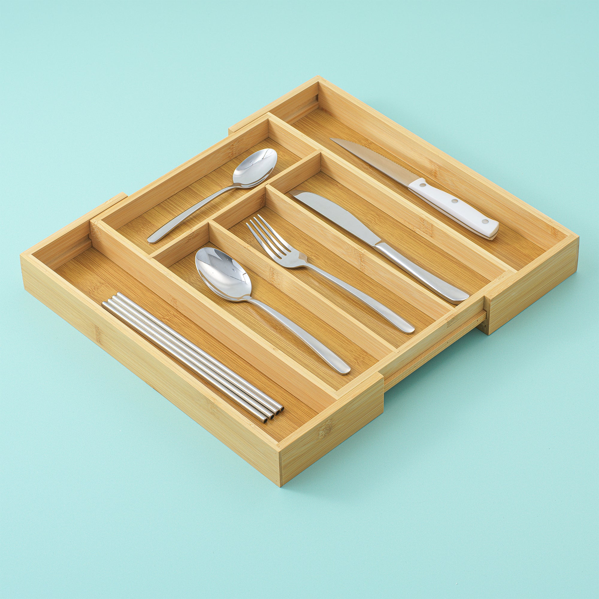 Expandable Bamboo Drawer Organizer