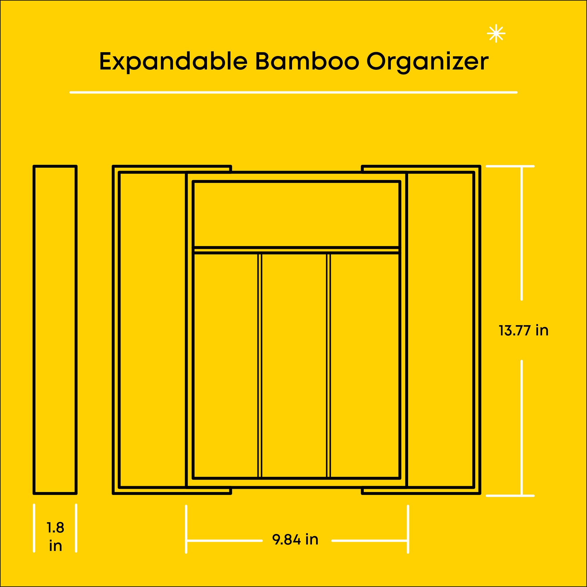 Expandable Bamboo Drawer Organizer
