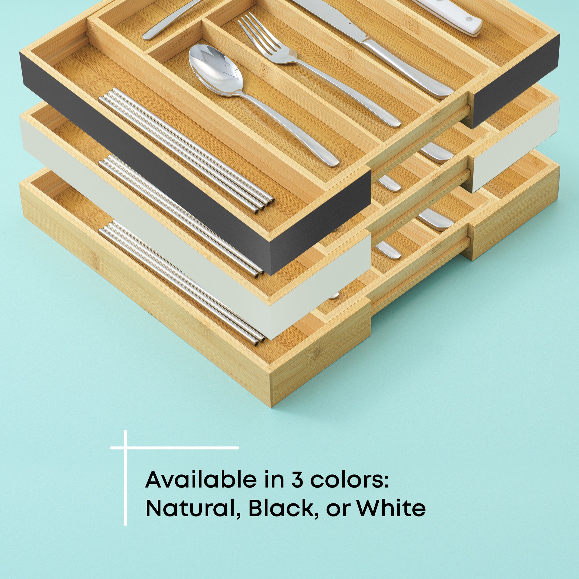 Expandable Bamboo Drawer Organizer