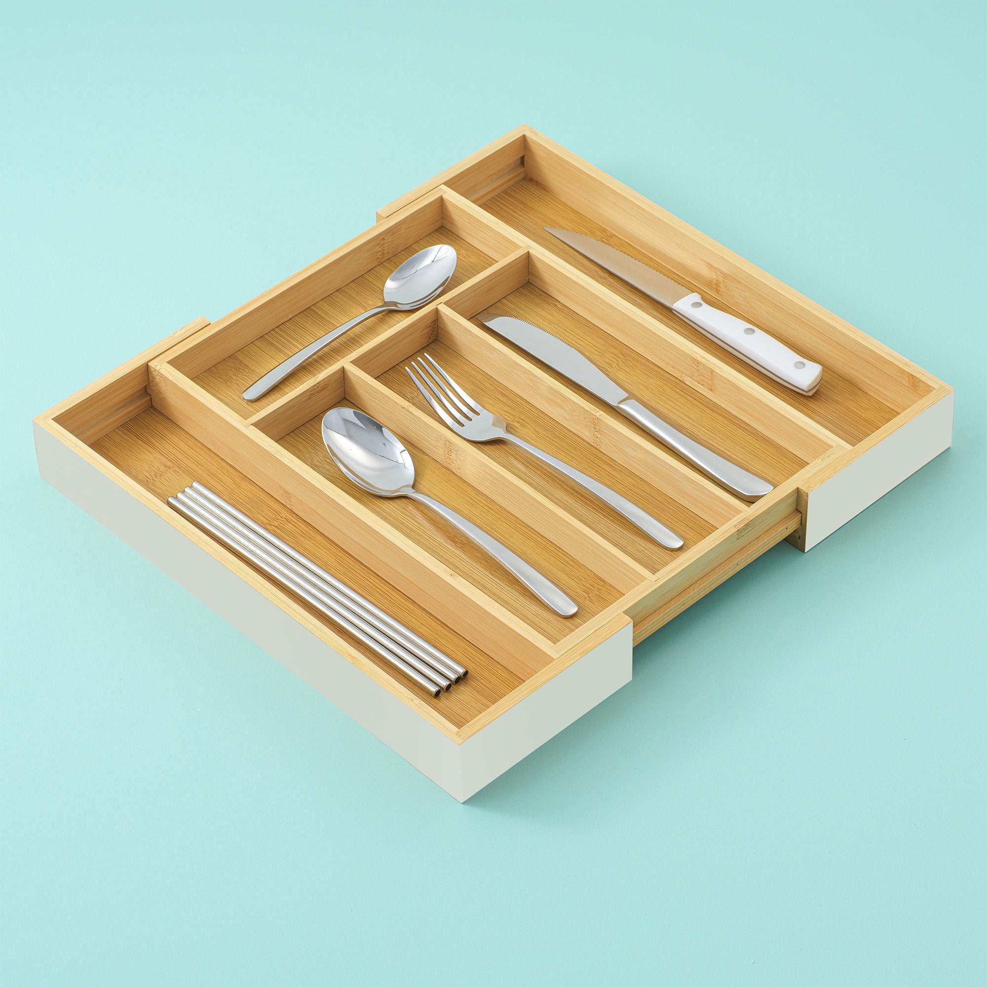 Expandable Bamboo Drawer Organizer
