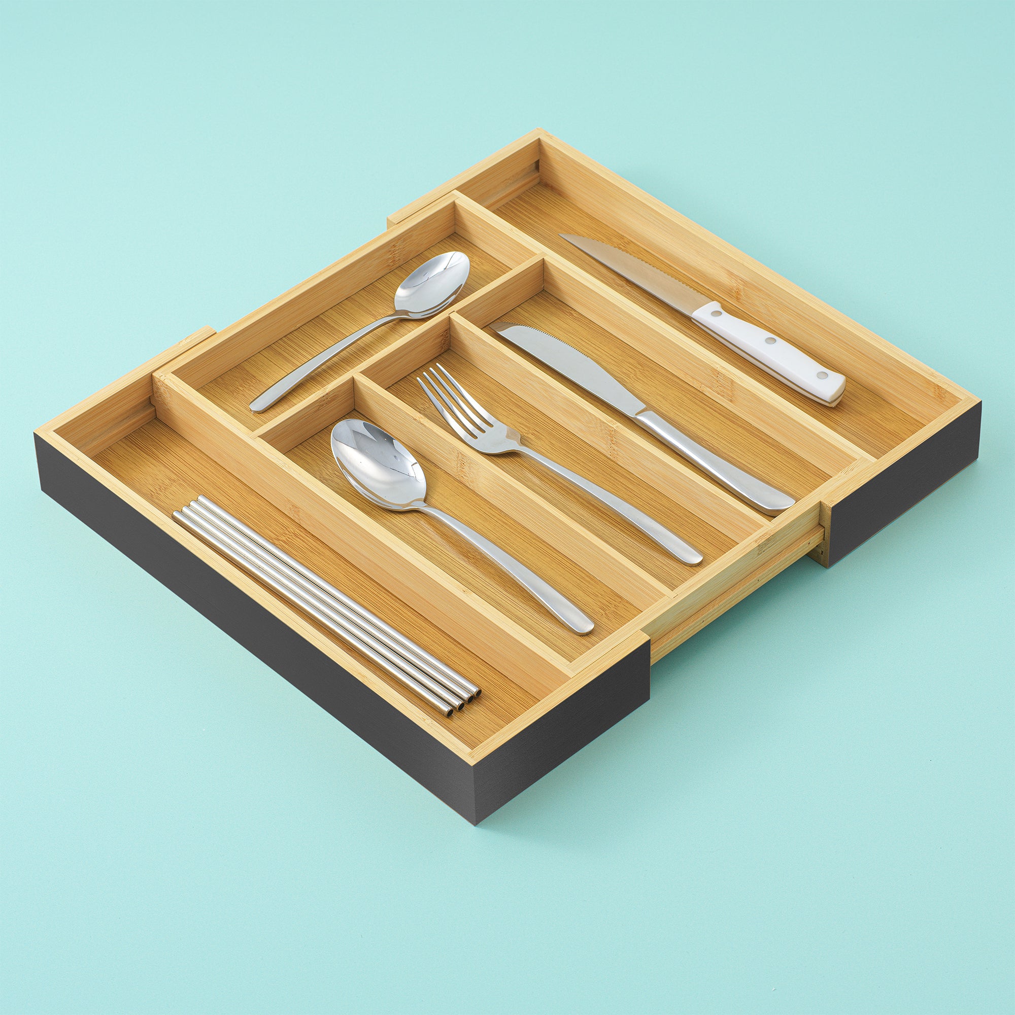 Expandable Bamboo Drawer Organizer