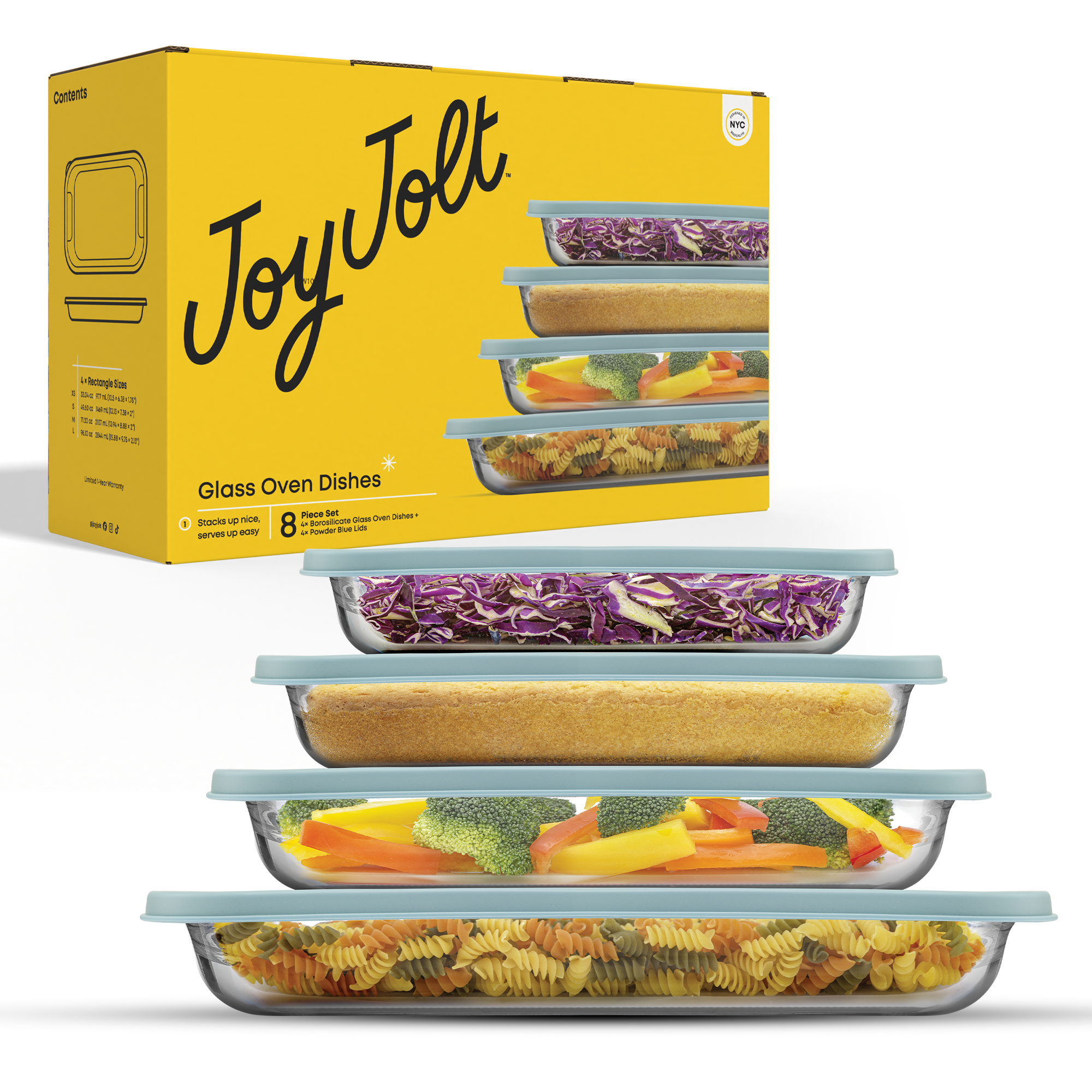 Borosilicate Glass Oven Dishes with Airtight Lids