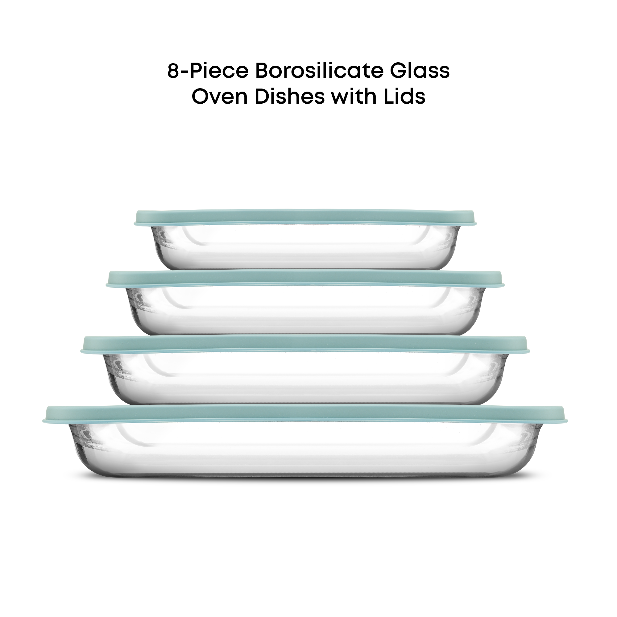 Borosilicate Glass Oven Dishes with Airtight Lids
