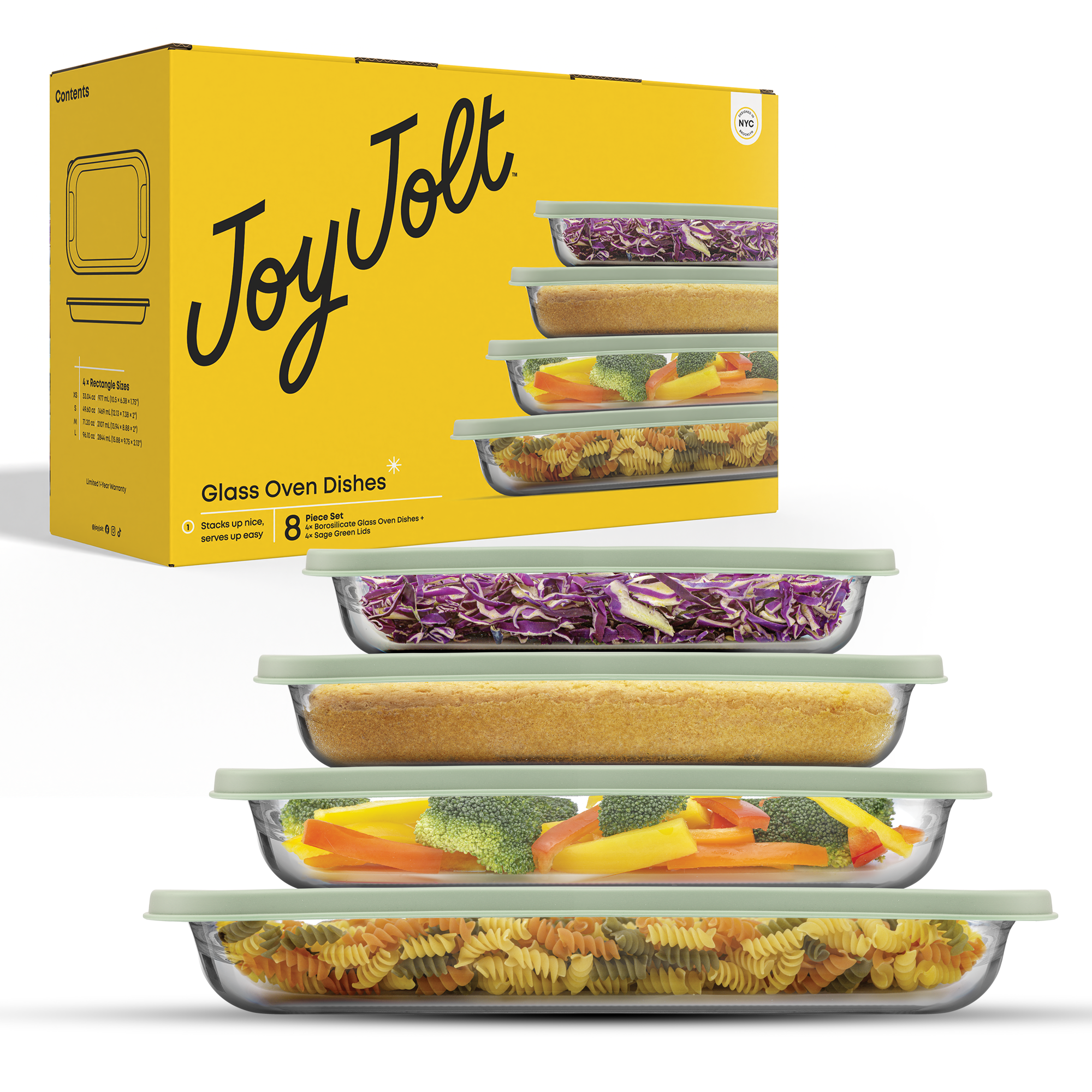 Borosilicate Glass Oven Dishes with Airtight Lids