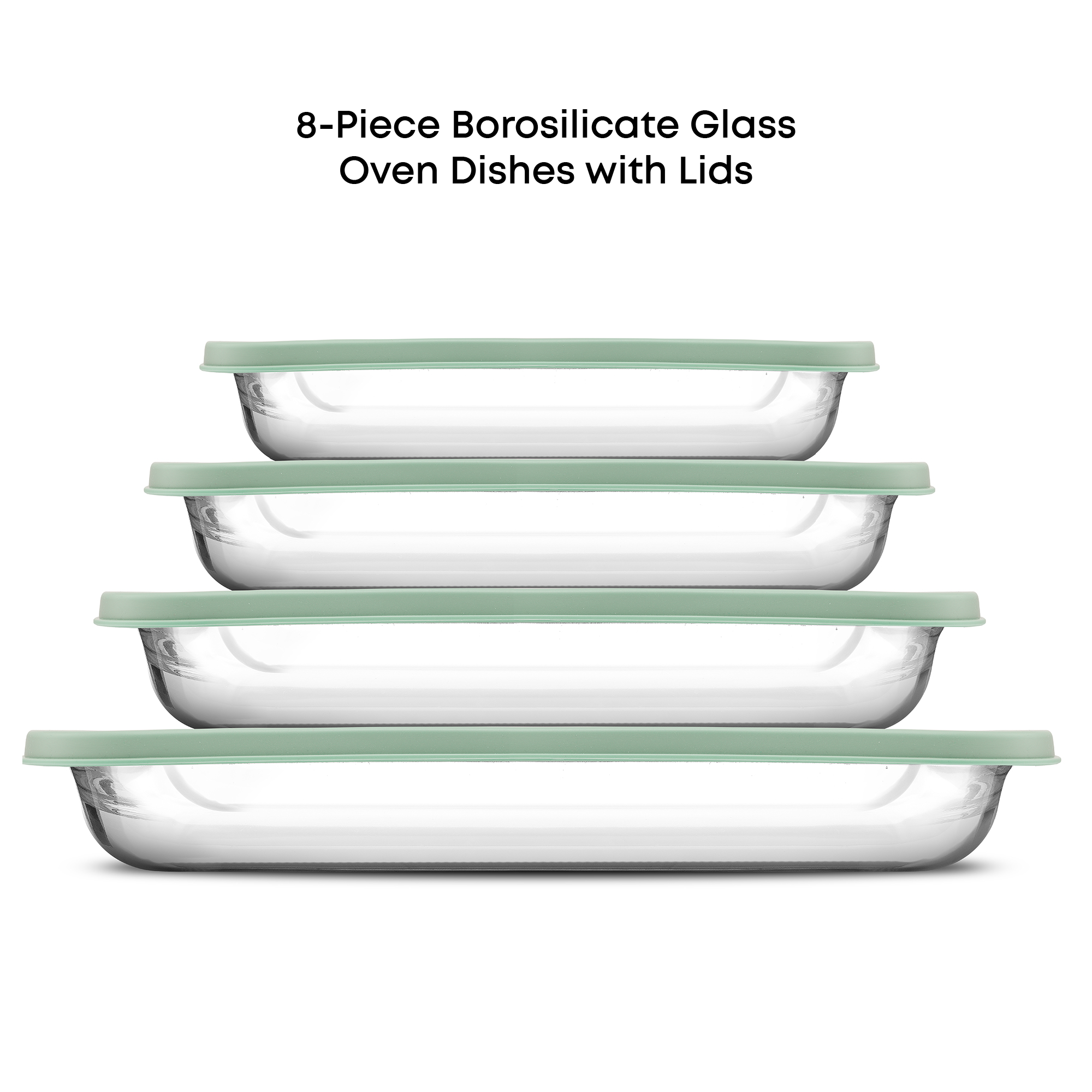 Borosilicate Glass Oven Dishes with Airtight Lids