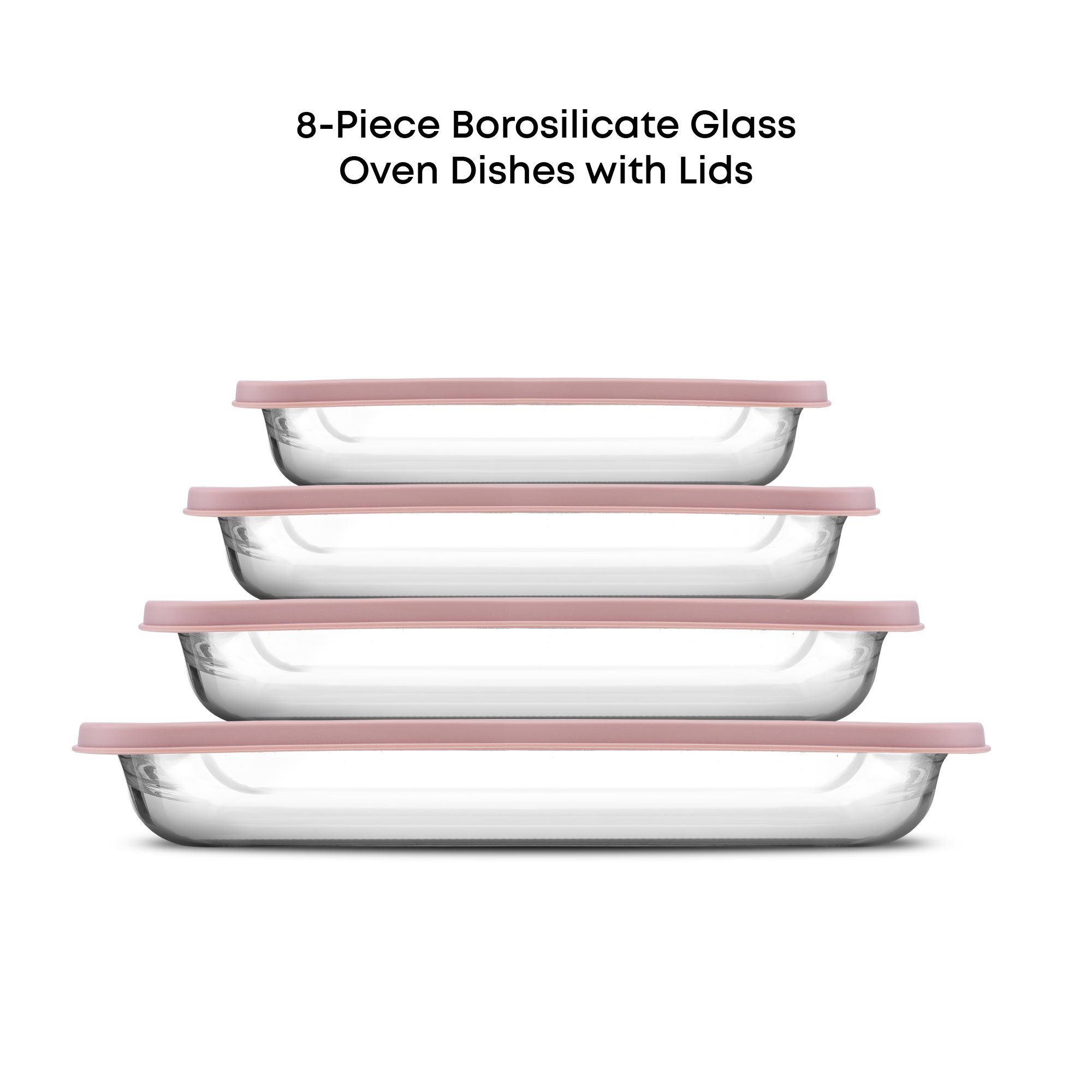Borosilicate Glass Oven Dishes with Airtight Lids