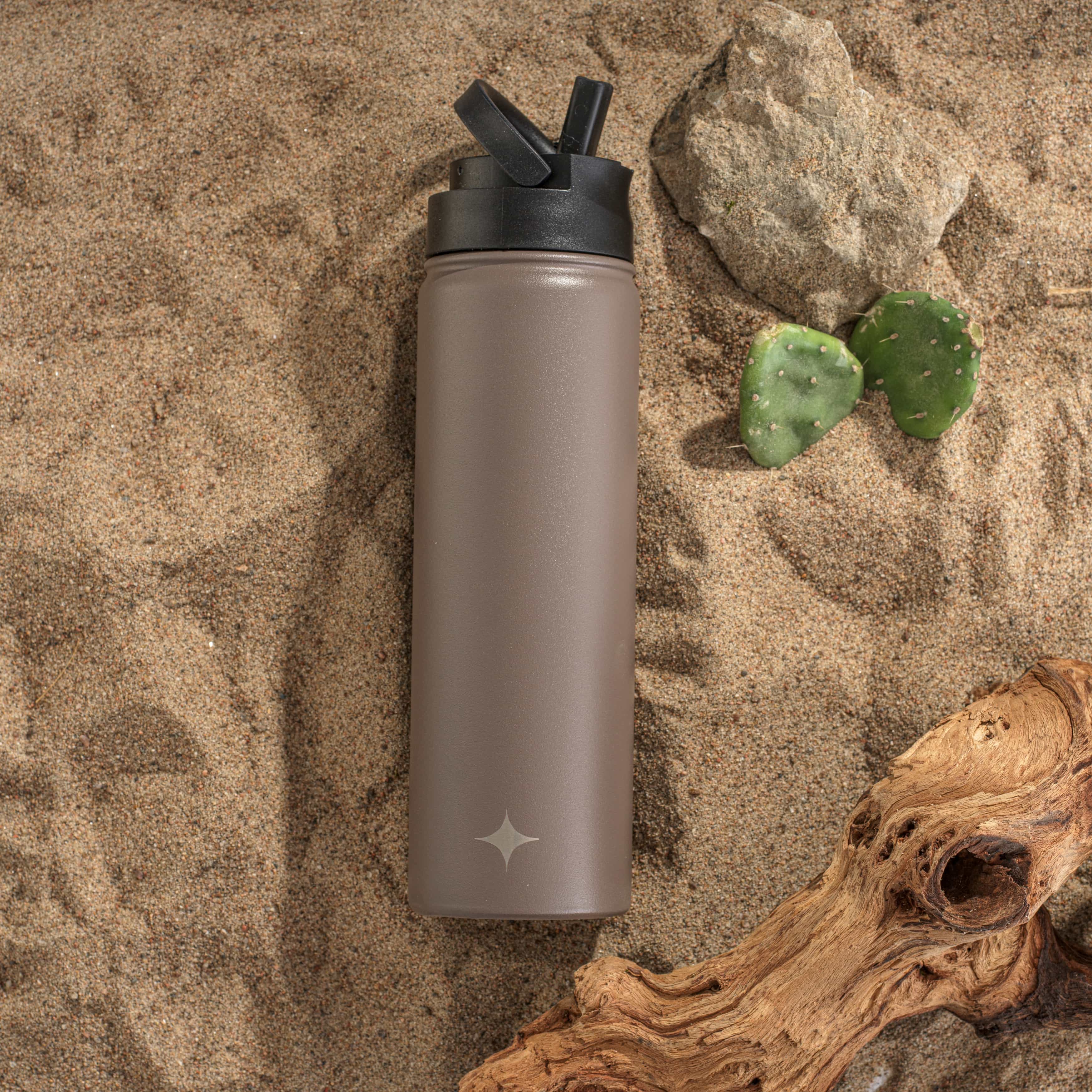 JoyJolt Vacuum Insulated Water Bottle with Flip Lid & Sport Straw Lid