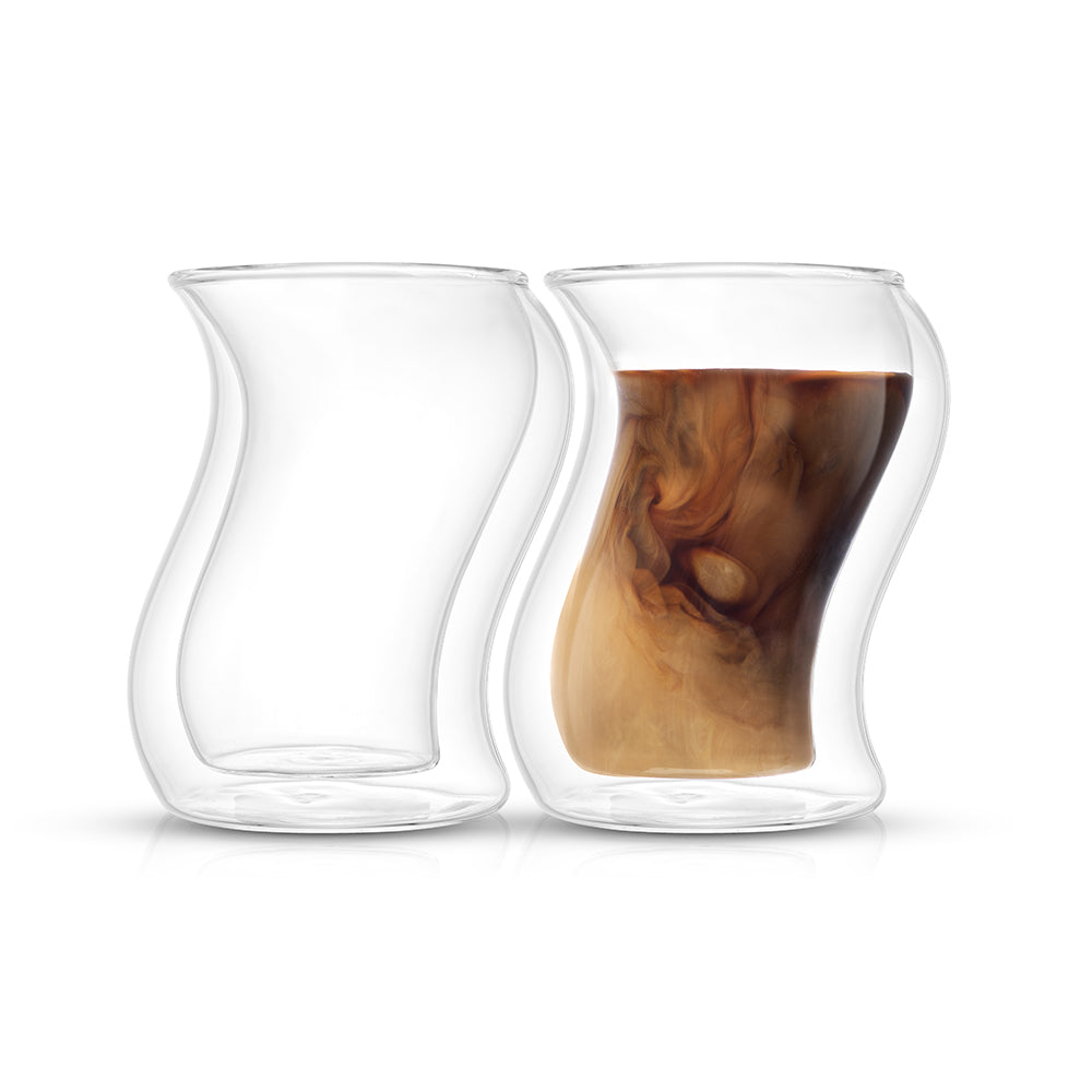 Pivot Double Wall Coffee Glasses, 8 oz Set of 2