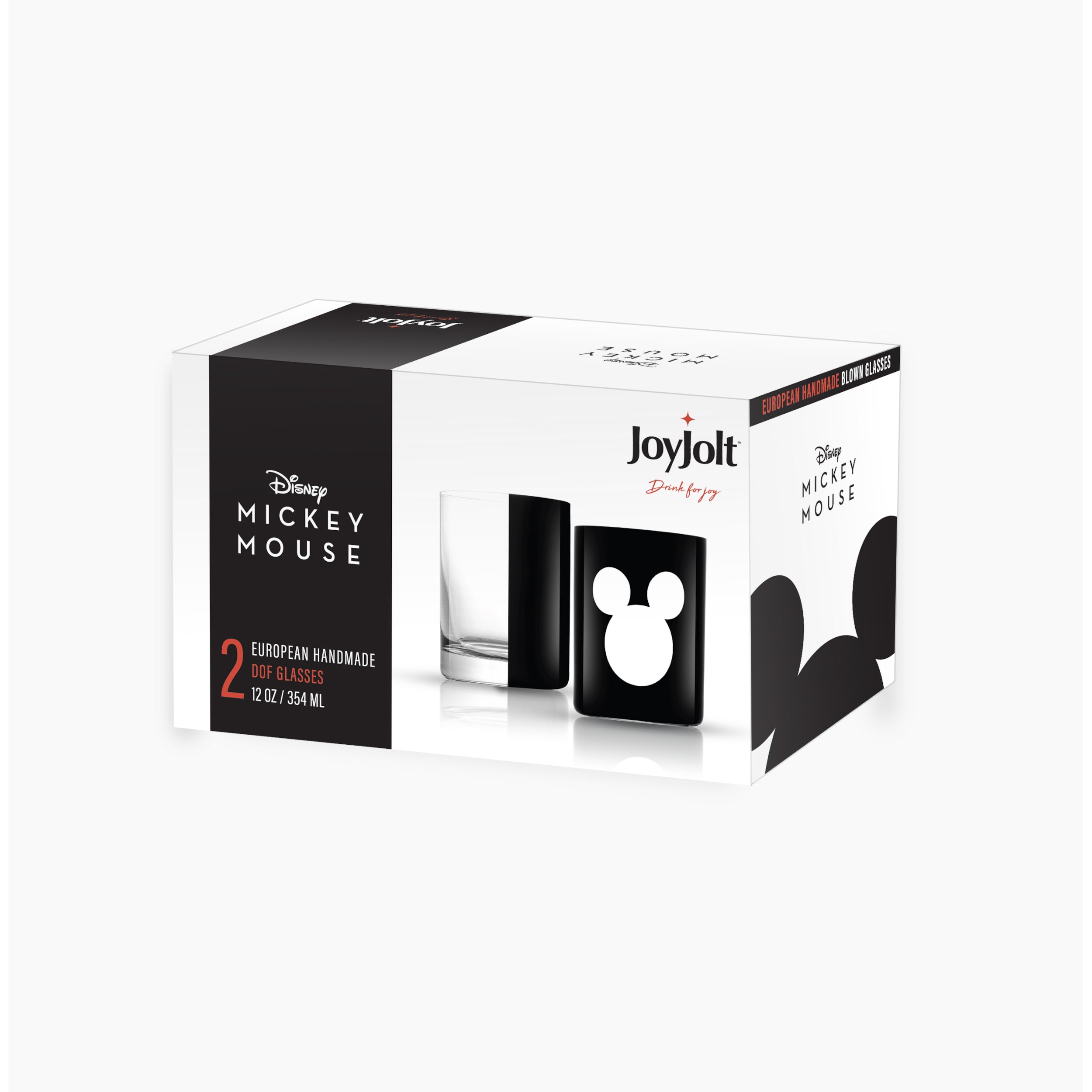 Disney Luxury Mickey Mouse Double Old Fashion Glass Set