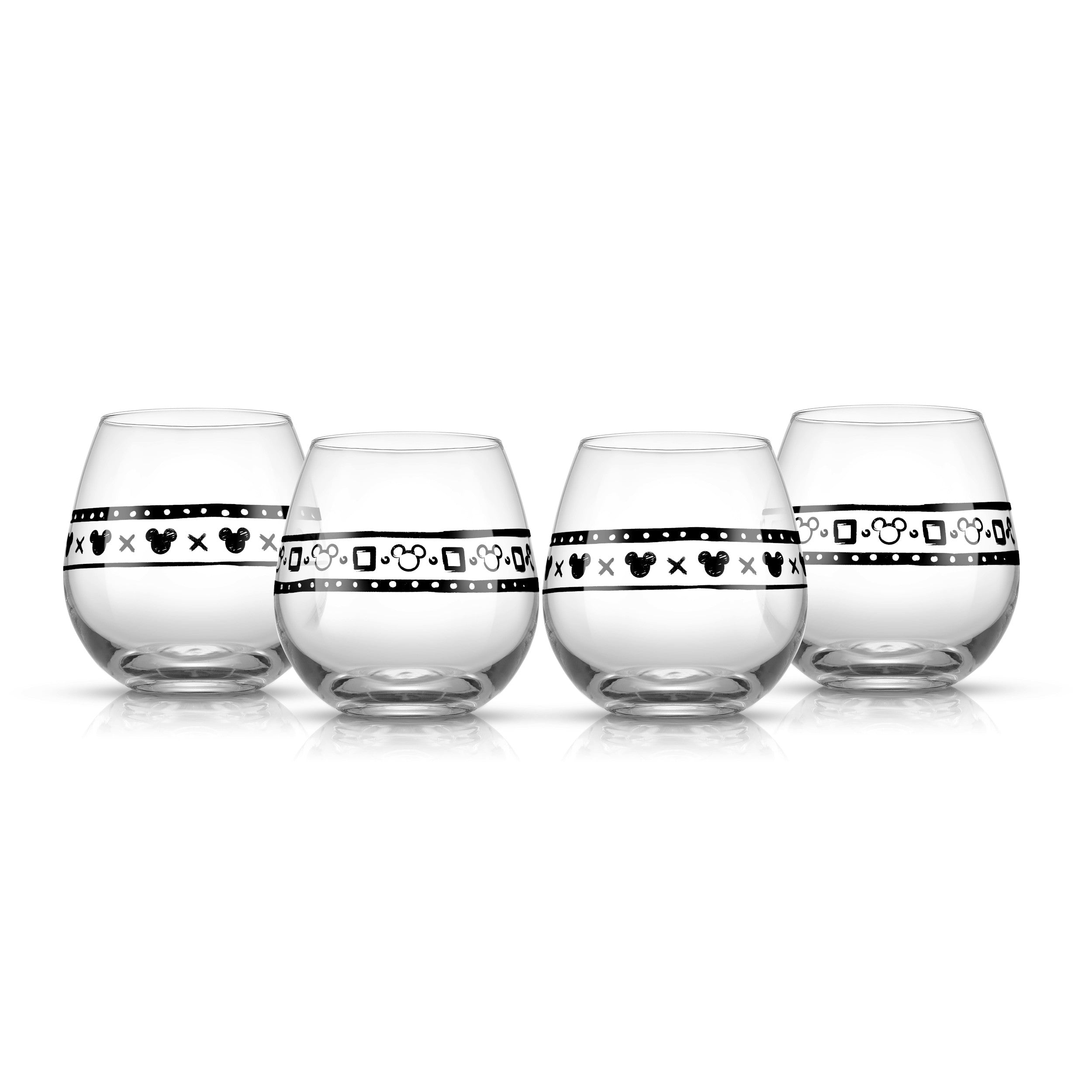 Disney Mickey Mouse Geo Picnic Stemless Wine Glasses