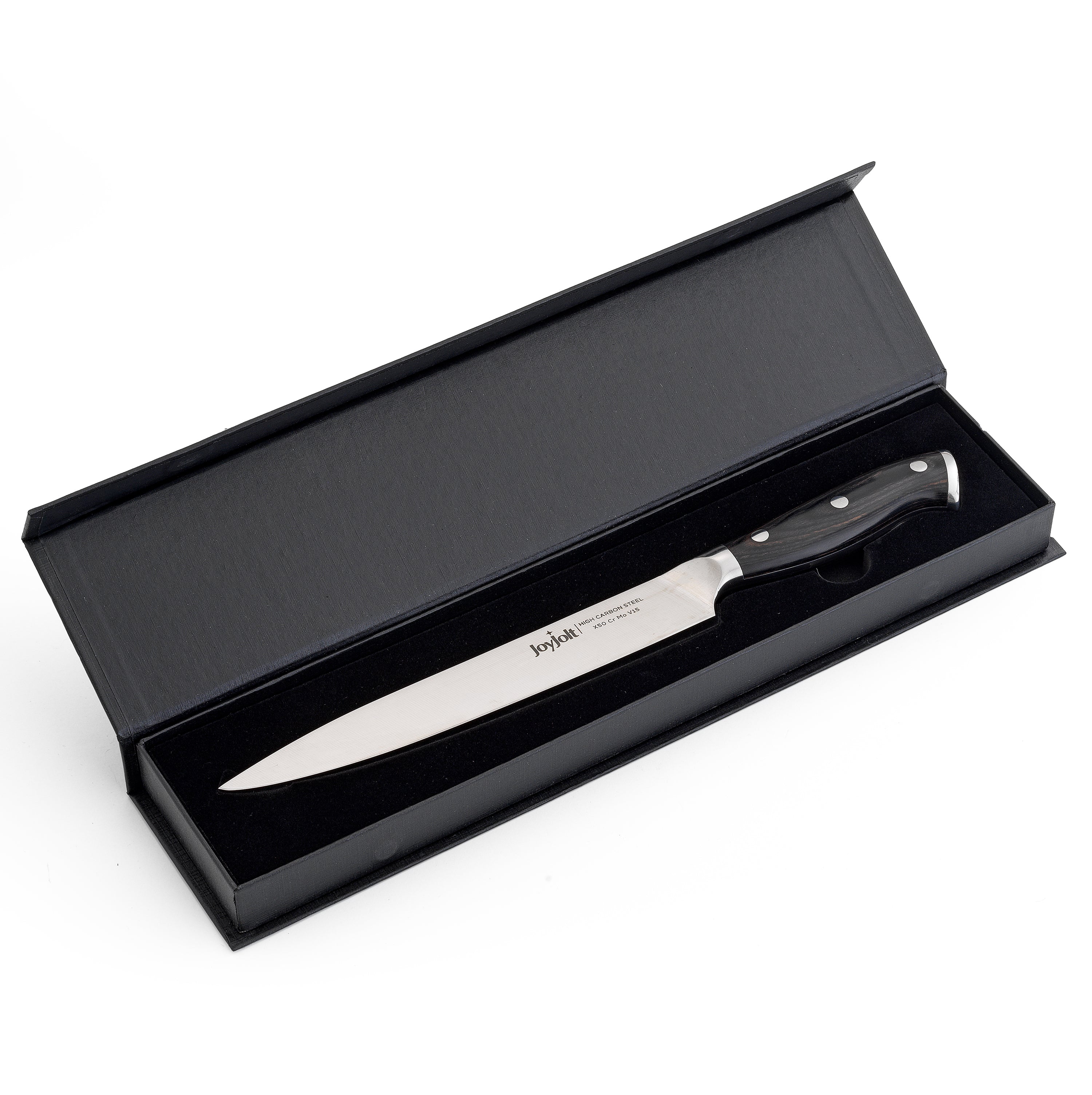 JoyJolt 8-in Slicing Knife High Carbon Steel Kitchen Knife