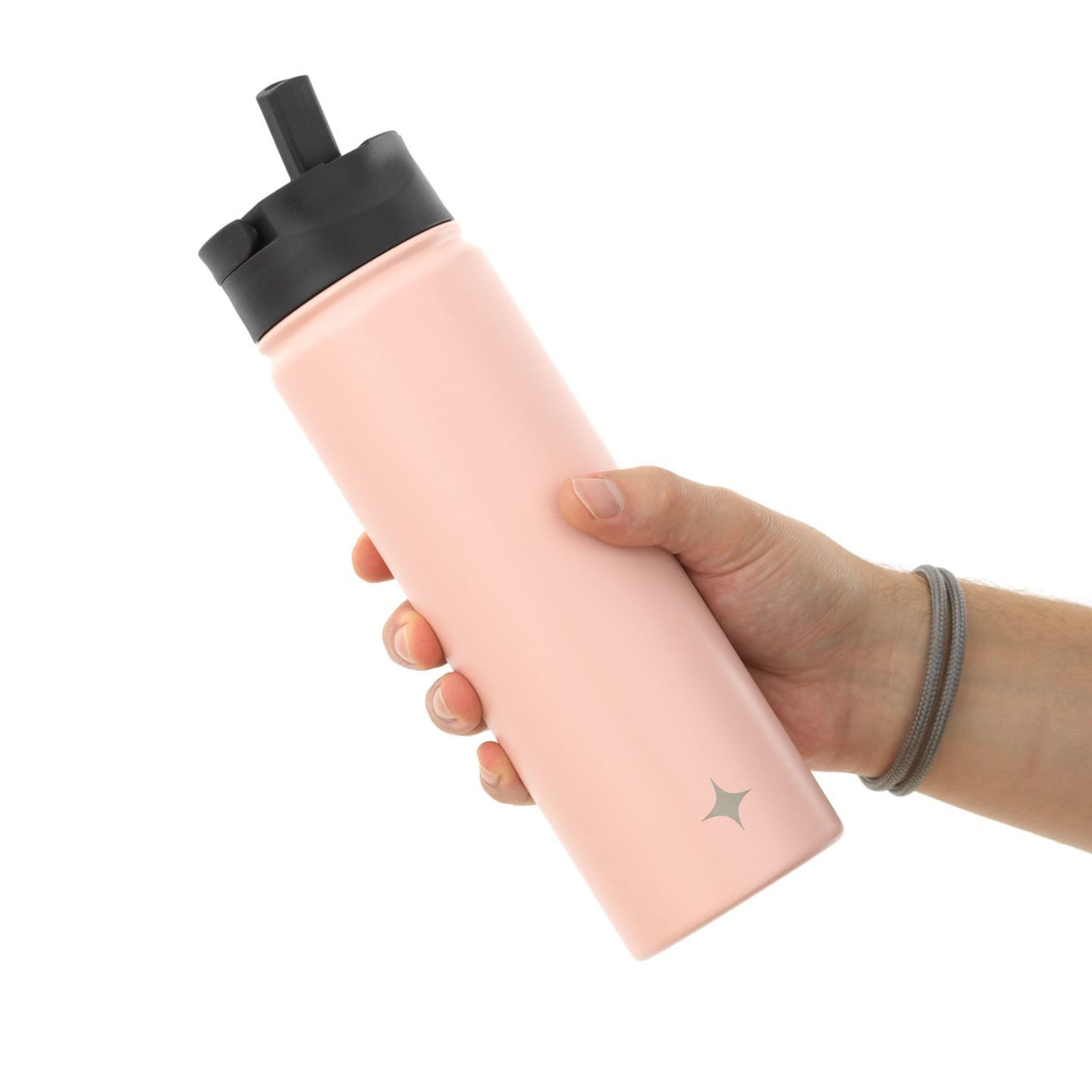 JoyJolt Vacuum Insulated Water Bottle with Flip Lid & Sport Straw Lid