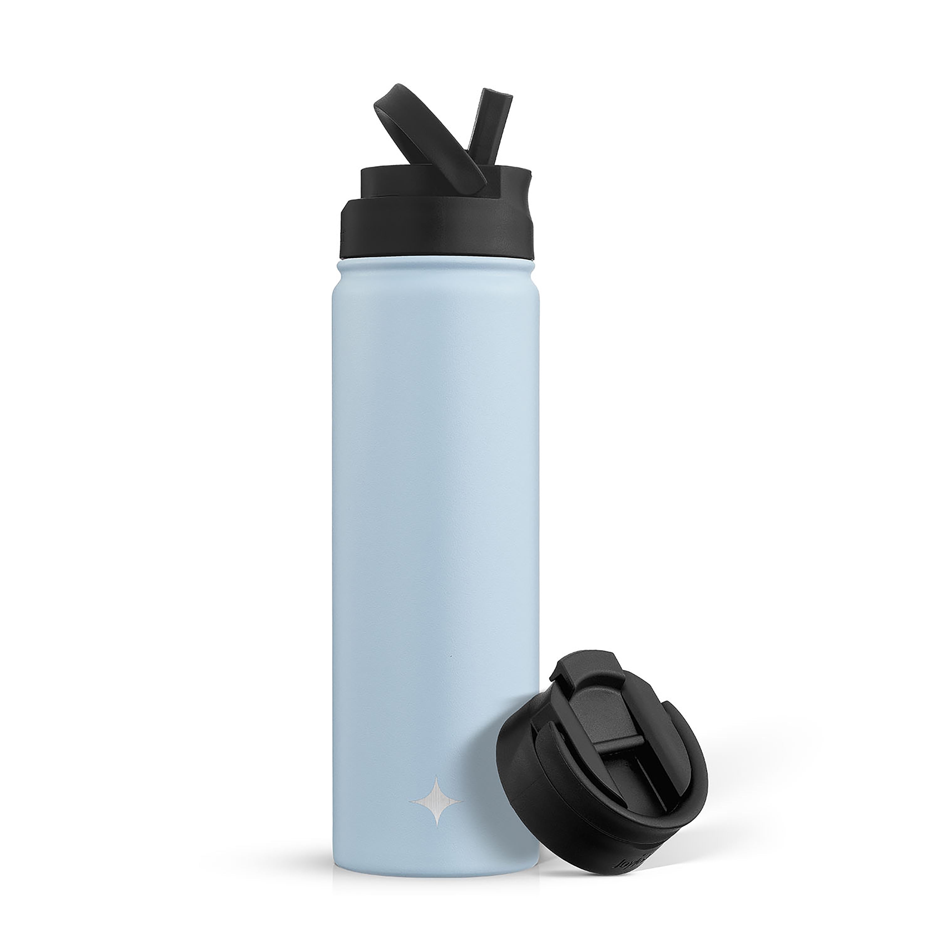 JoyJolt Vacuum Insulated Water Bottle with Flip Lid & Sport Straw Lid