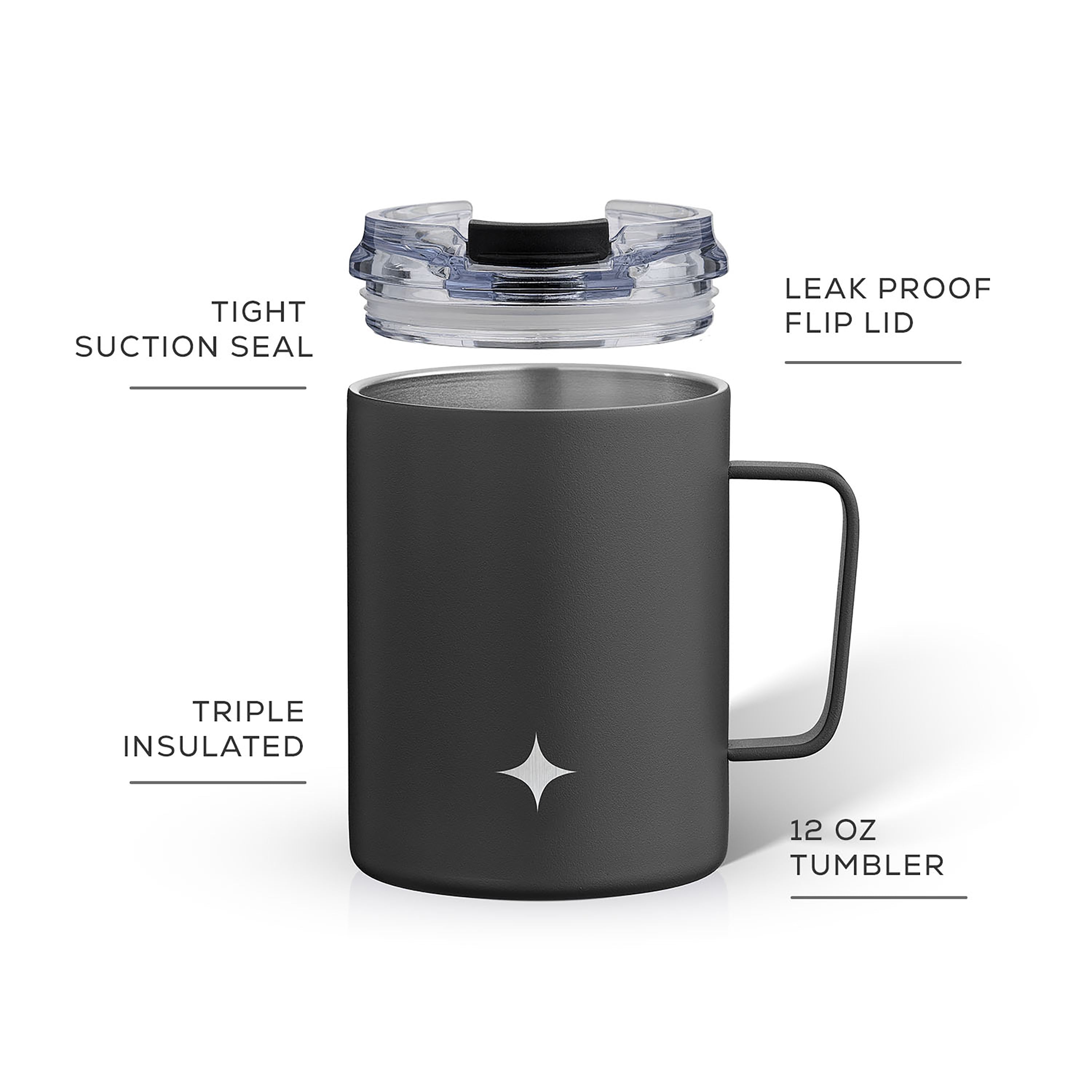 JoyJolt Vacuum Insulated Tumbler with Lid & Handle