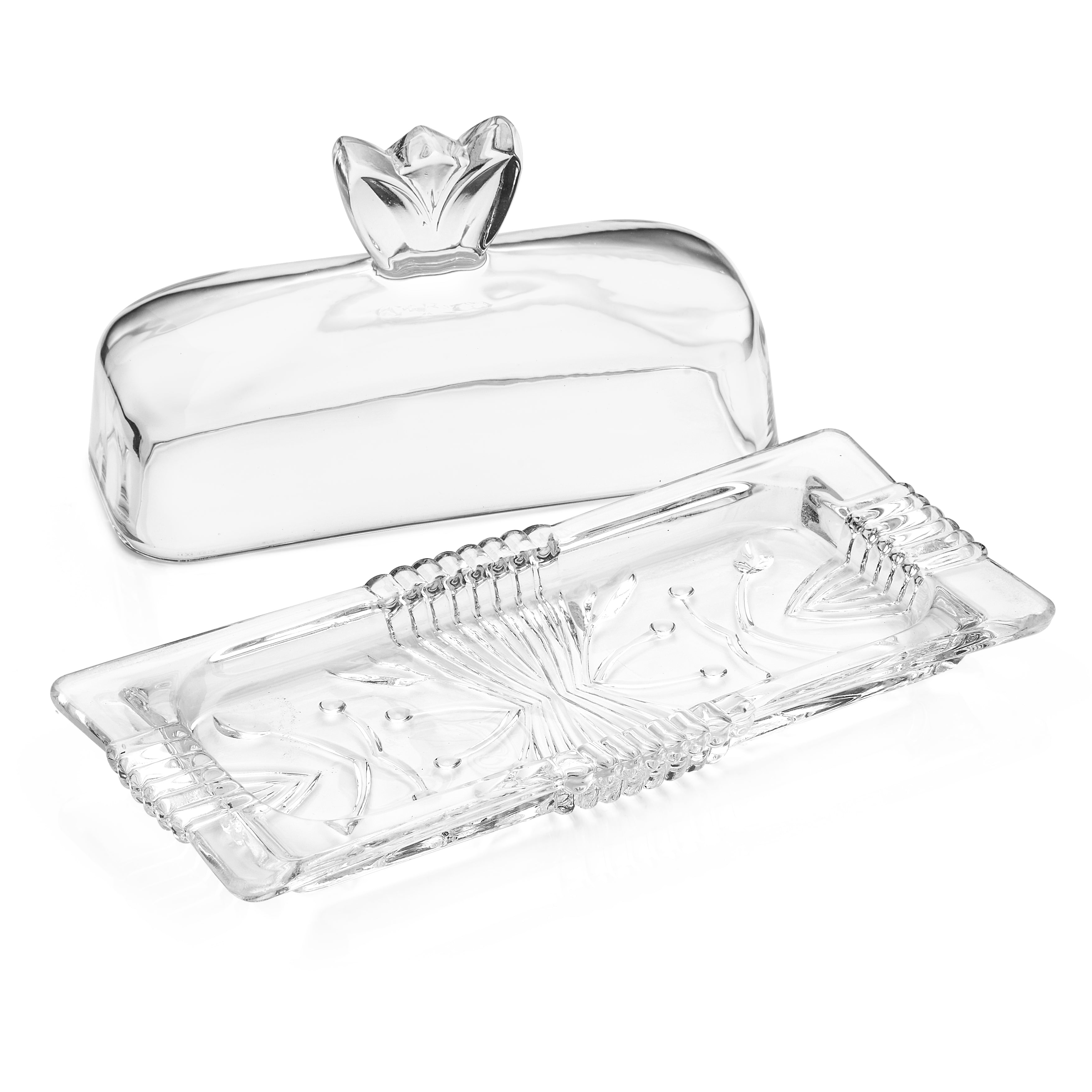 JoyJolt Glass Butter Dish