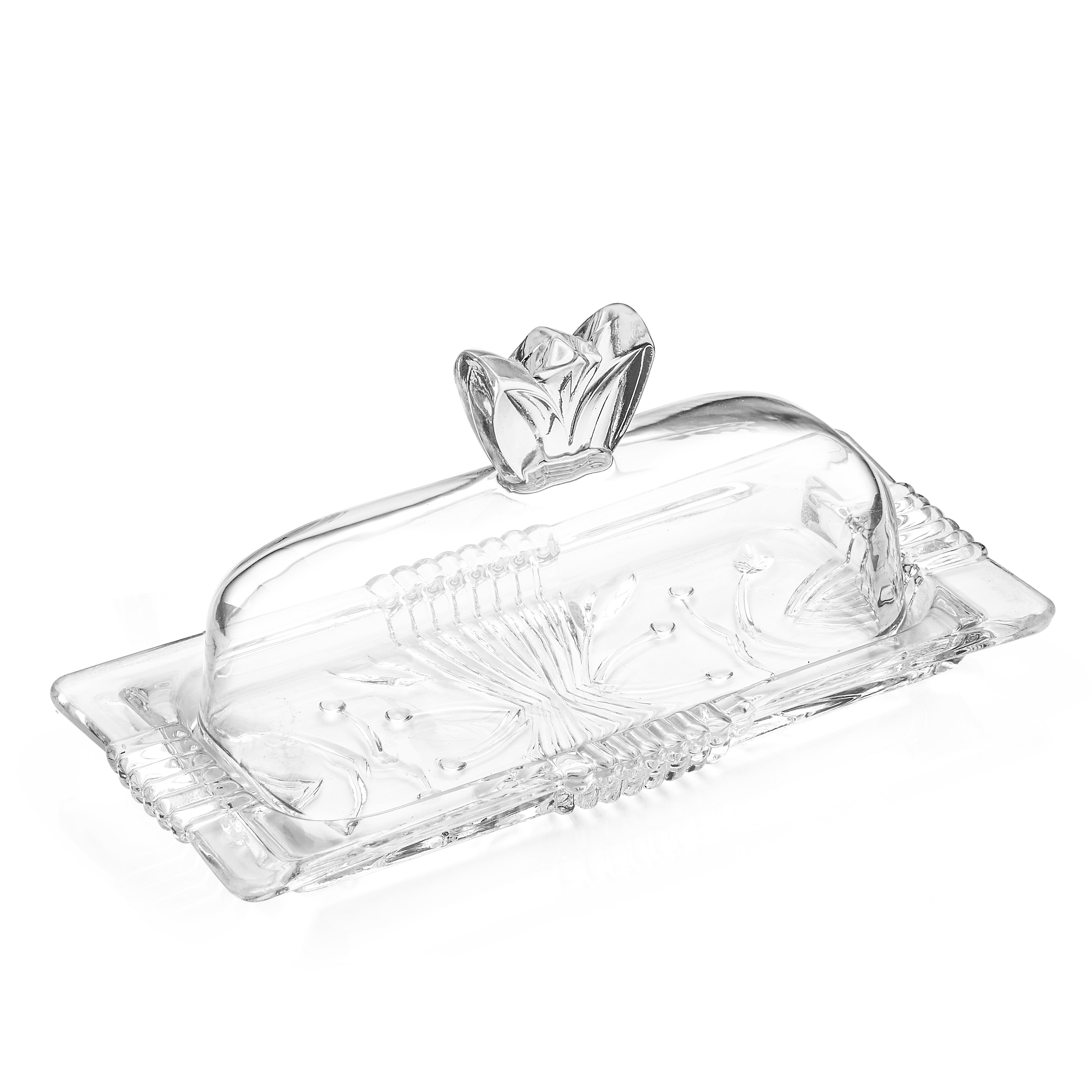 JoyJolt Glass Butter Dish