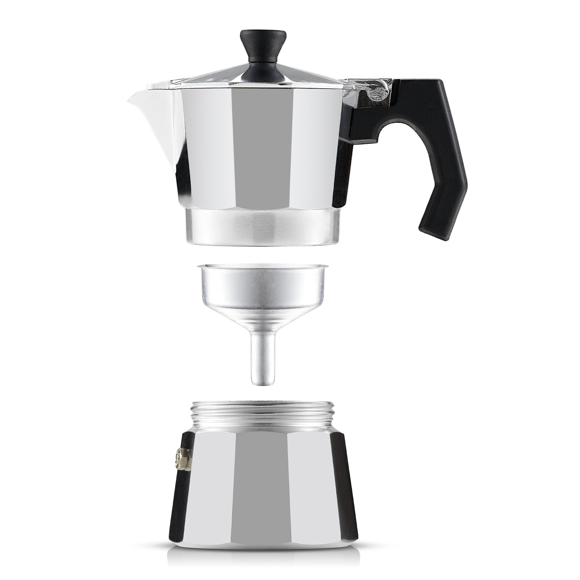JoyJolt Italian Moka Pot Stovetop Aluminum Espresso Maker