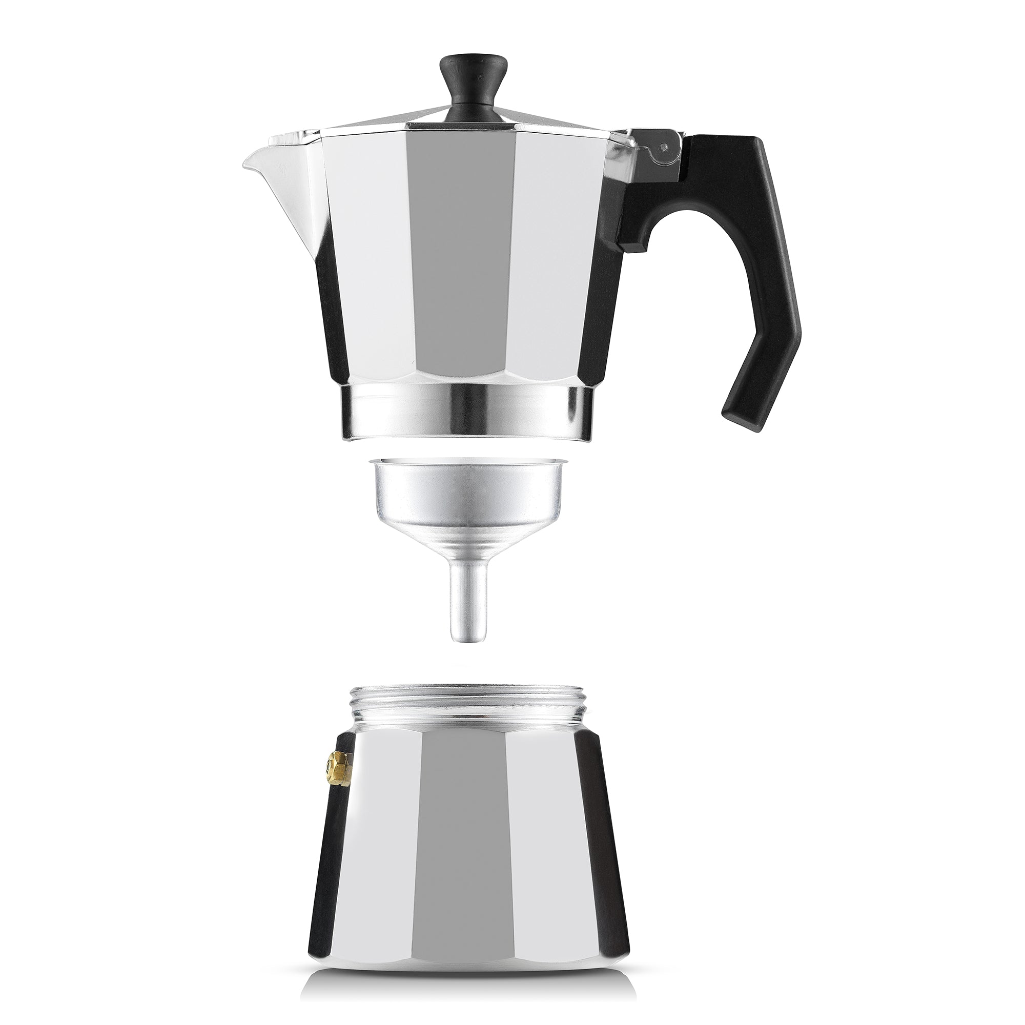 JoyJolt Italian Moka Pot Stovetop Aluminum Espresso Maker