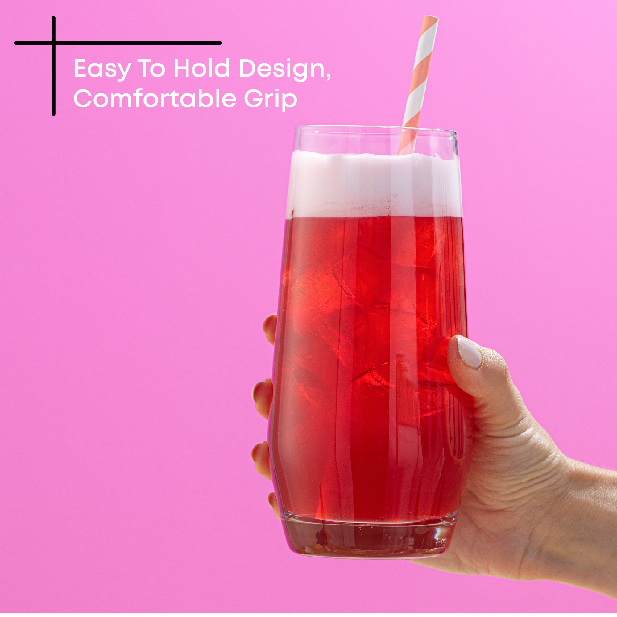 JoyJolt Gwen Highball Glasses - Thumbnail 3