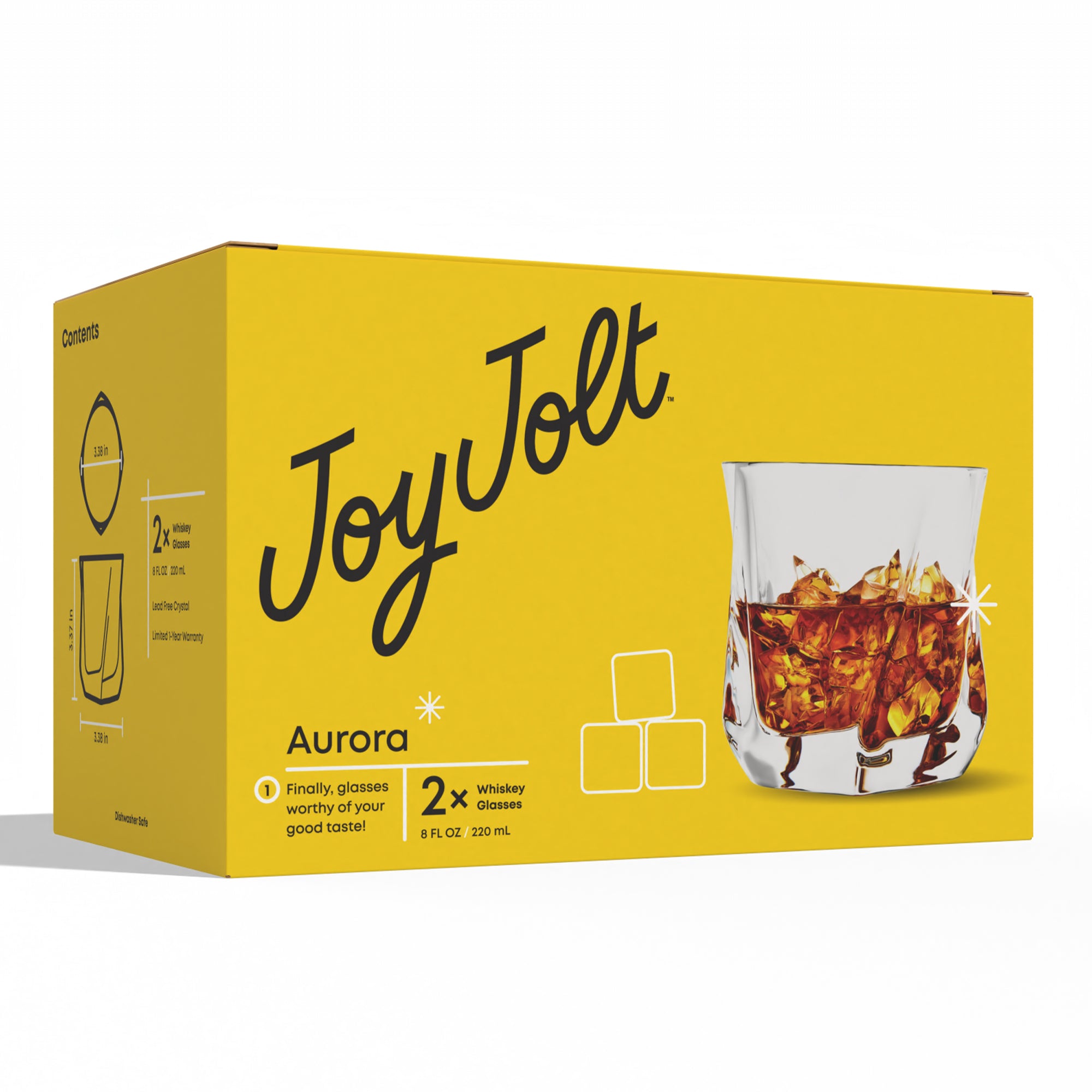 JoyJolt Aurora Whiskey Glasses - Thumbnail 4