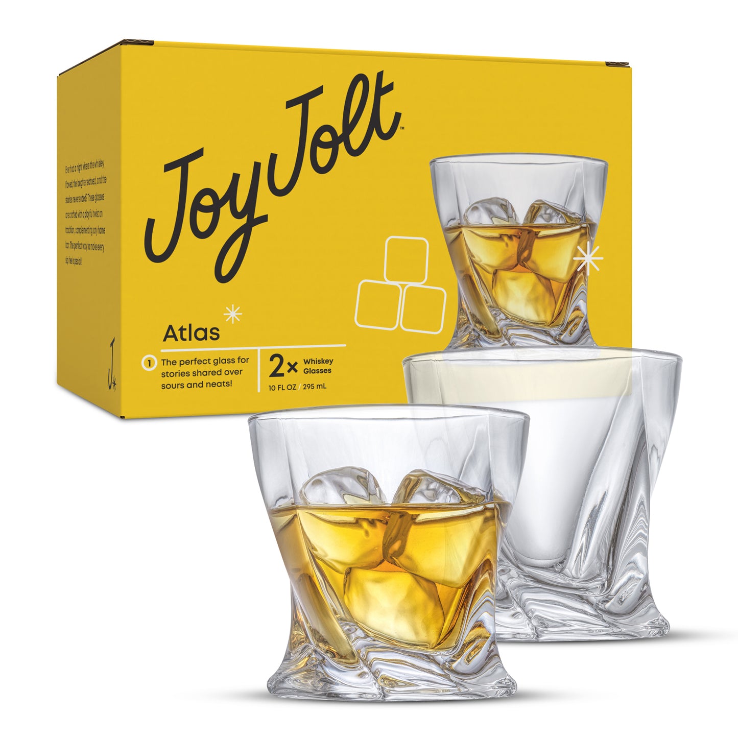 Atlas Whiskey Glasses, 10 oz