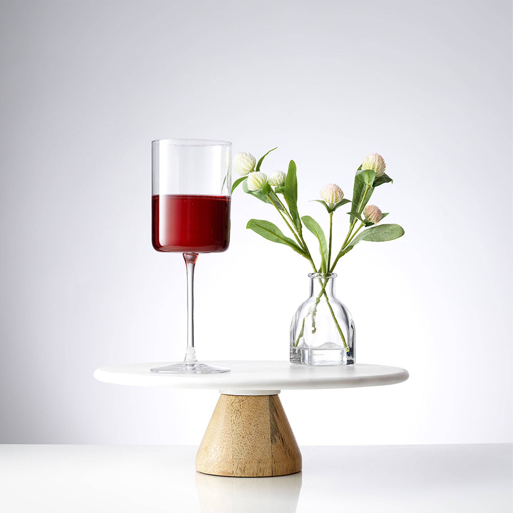 JoyJolt Claire European Crystal Red Wine Glasses 14 oz, Set of 2