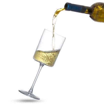 Claire White Wine Glasses, 11.4 oz