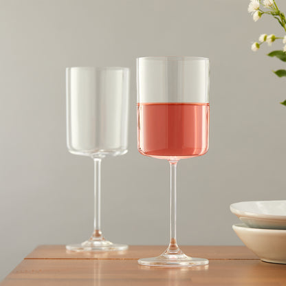 Claire White Wine Glasses, 11.4 oz