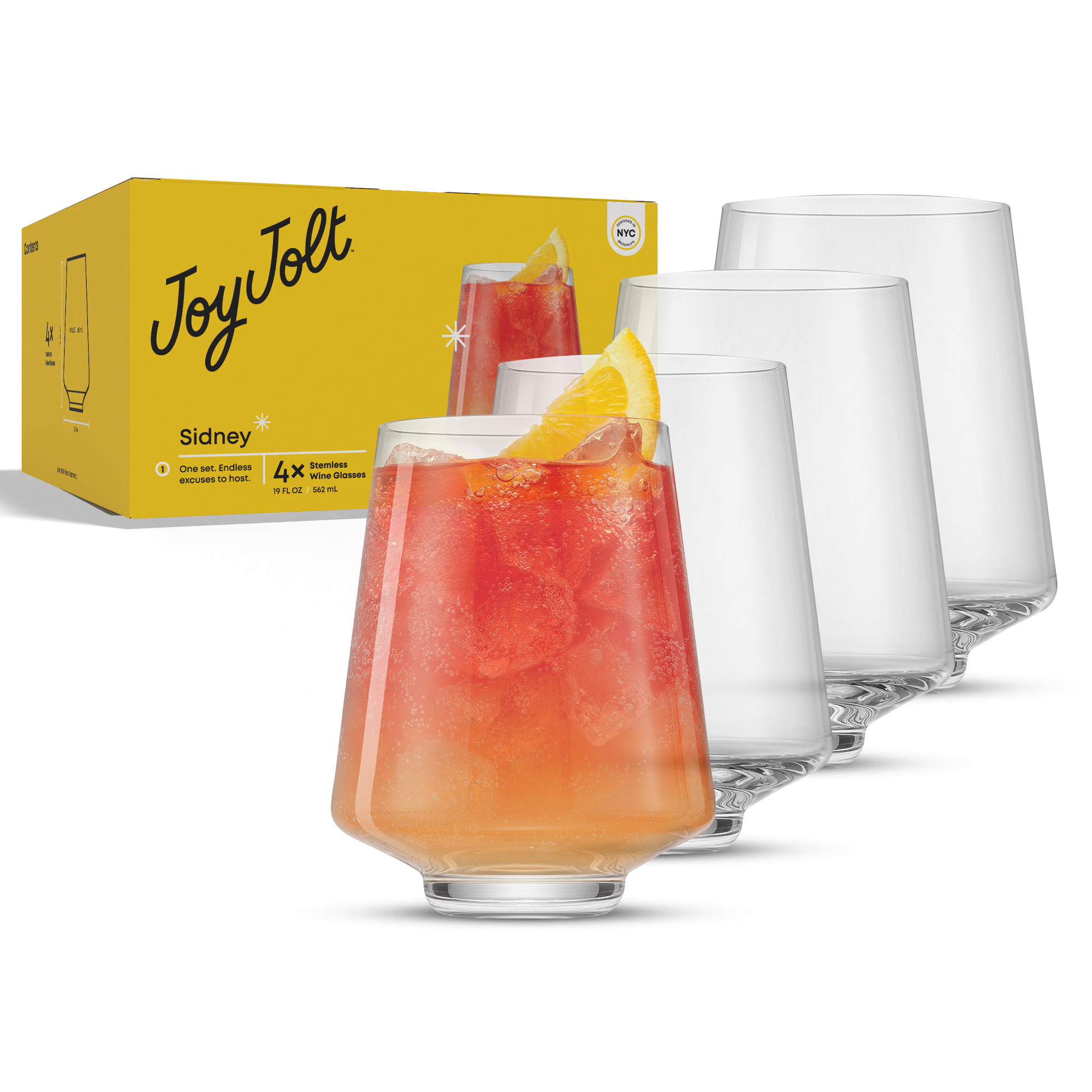 Sidney Stemless Wine Glasses