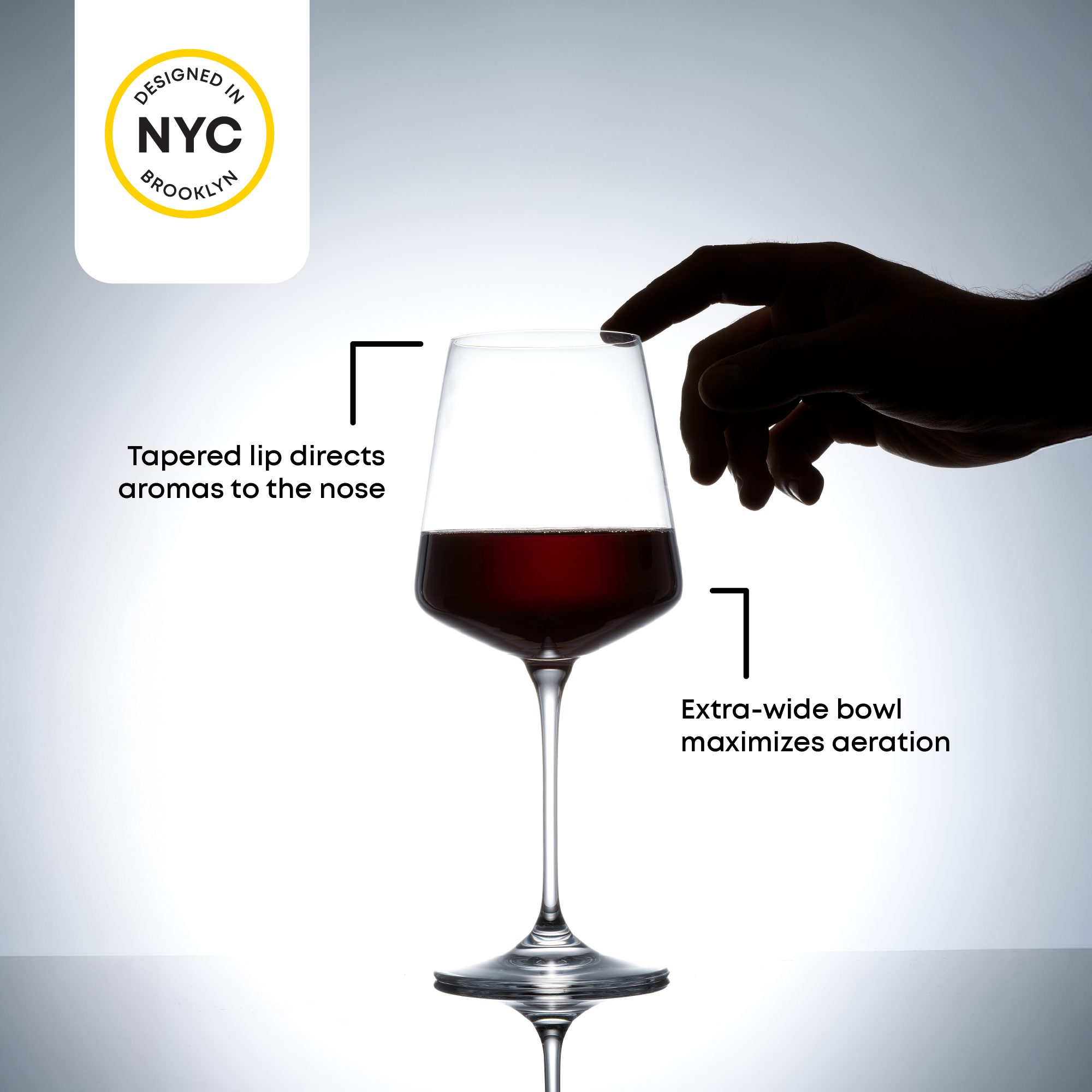 Sidney Burgundy Wine Glasses