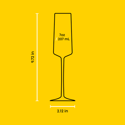 Sidney Champagne Flutes, 7 oz