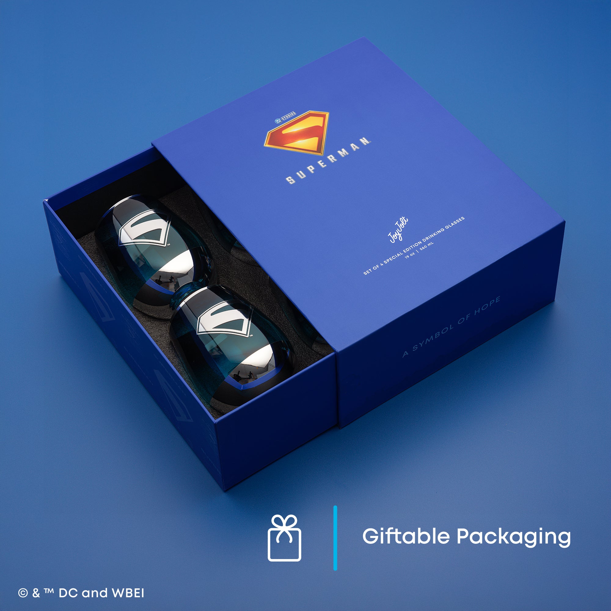 Superman Special Edition A Symbol of Hope Stemless Glasses