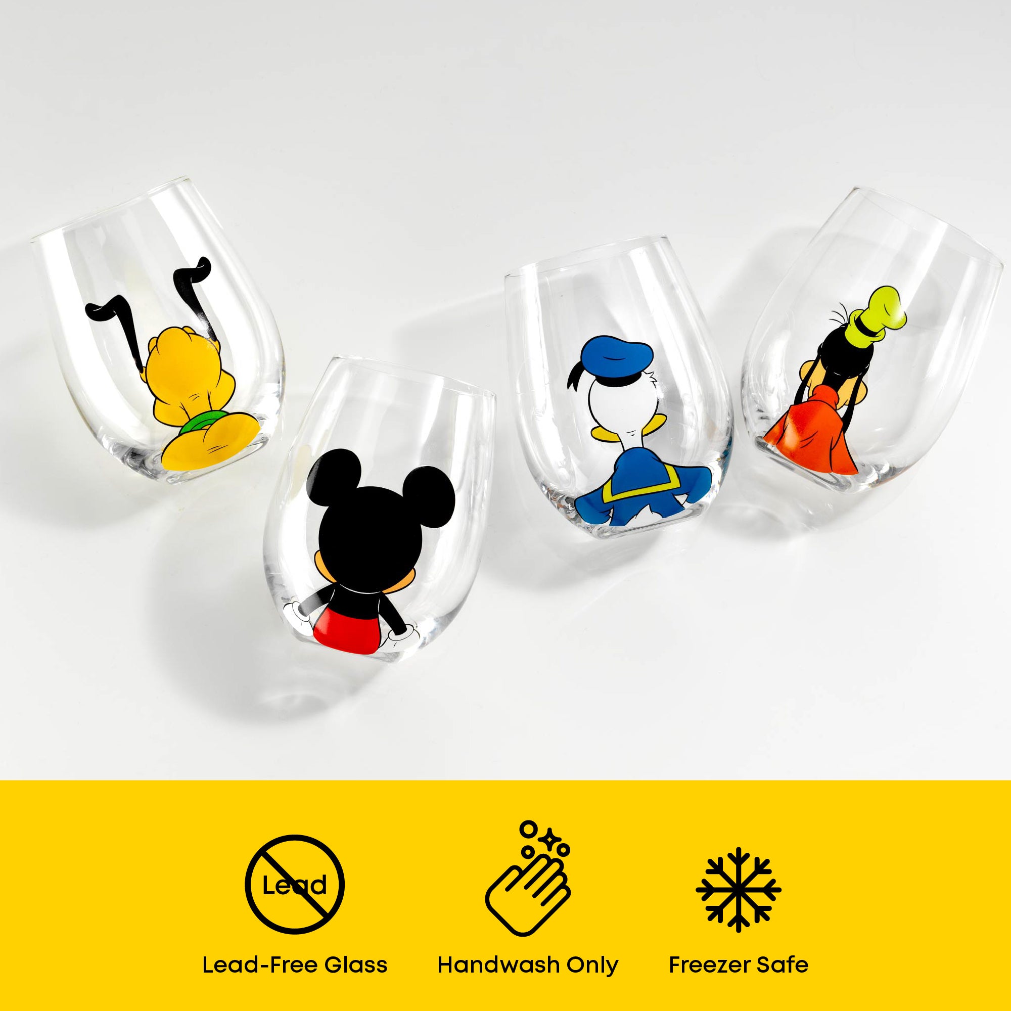 Disney Mickey Mouse & Friends Squad Stemless Glasses - Thumbnail 4