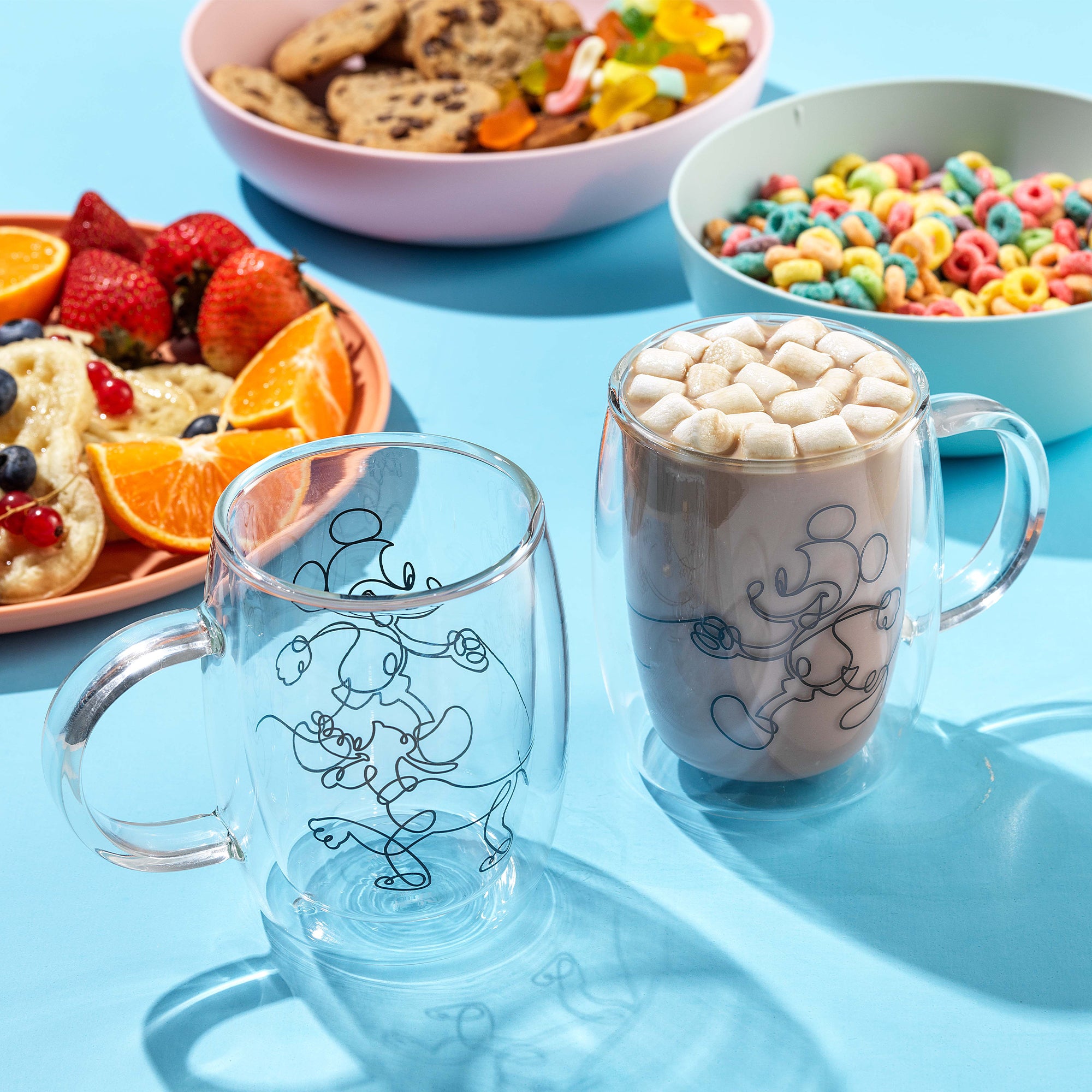 Disney Mickey and Pluto Aroma Glass Mugs