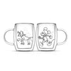 Disney Mickey and Pluto Aroma Glass Mugs, 5.4 oz