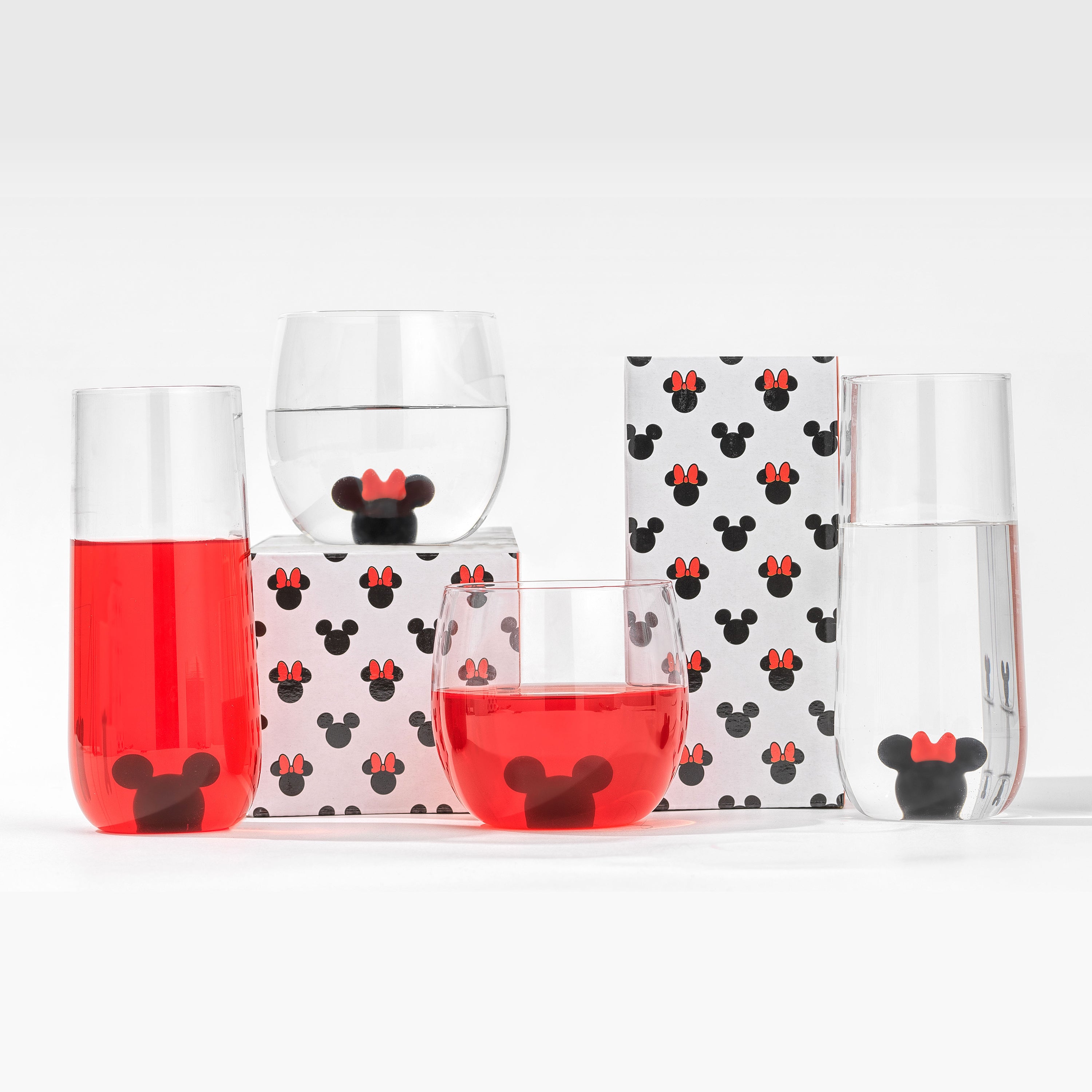 Disney Mickey & Minnie 3D Icon Tall Glasses