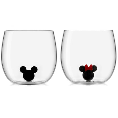 Disney Mickey & Minnie 3D Icon Short Glass Set