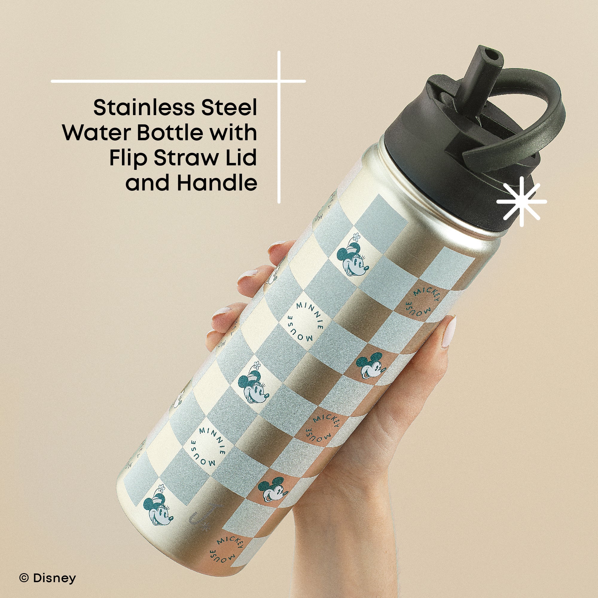 Disney Retro Vintage Mickey & Minnie Stainless Steel Water Bottle