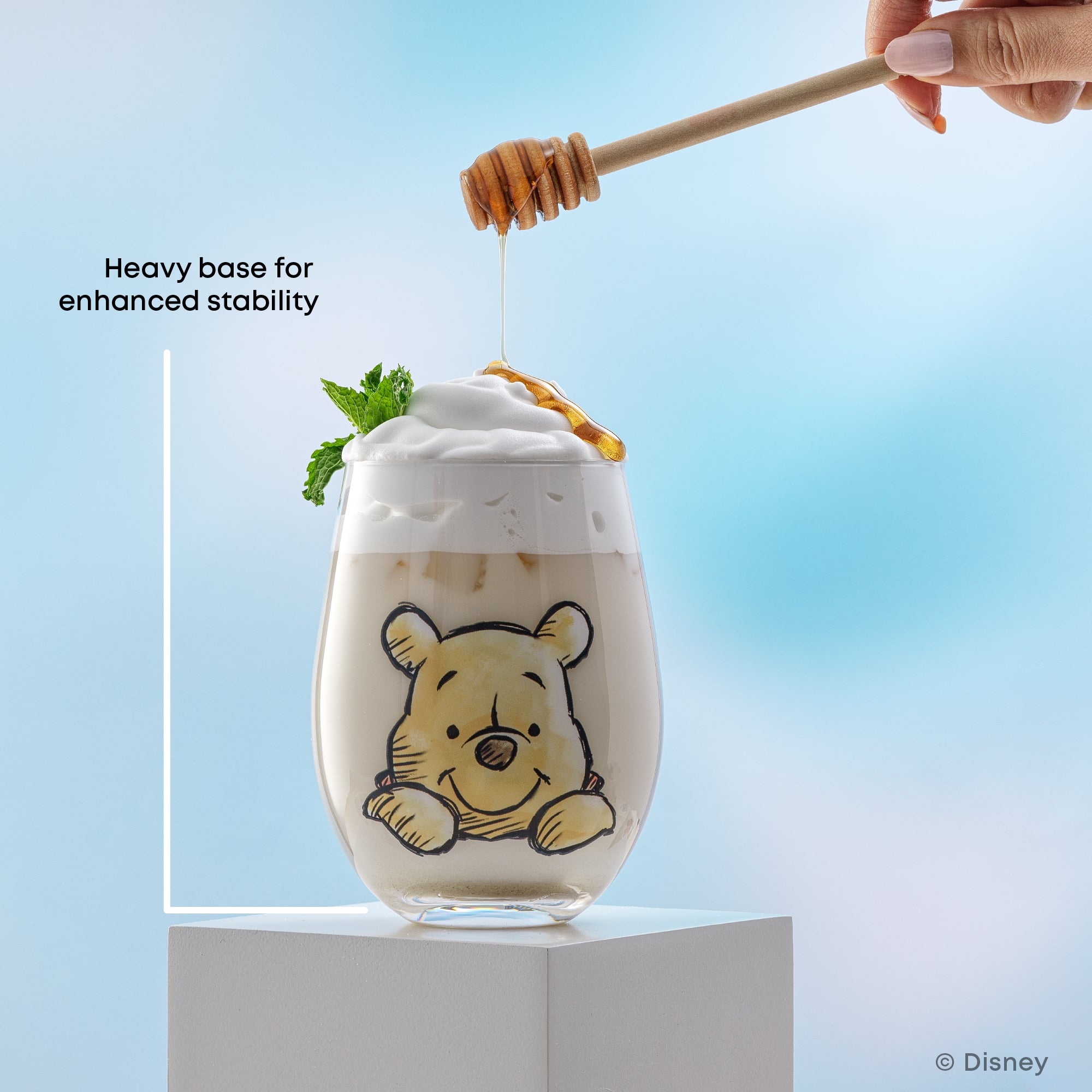 JoyJolt Disney Winnie the Pooh Drinking Glasses - Thumbnail 2